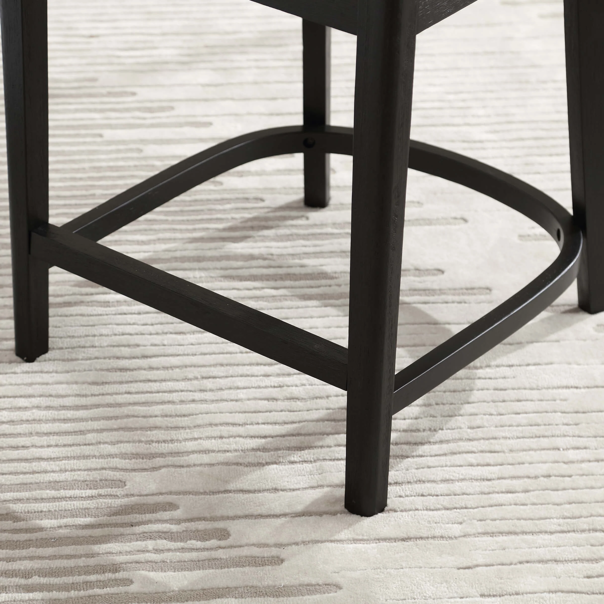 26” Black Wood Rattan Counter Stools Set of 2 - 5674 - Image 23