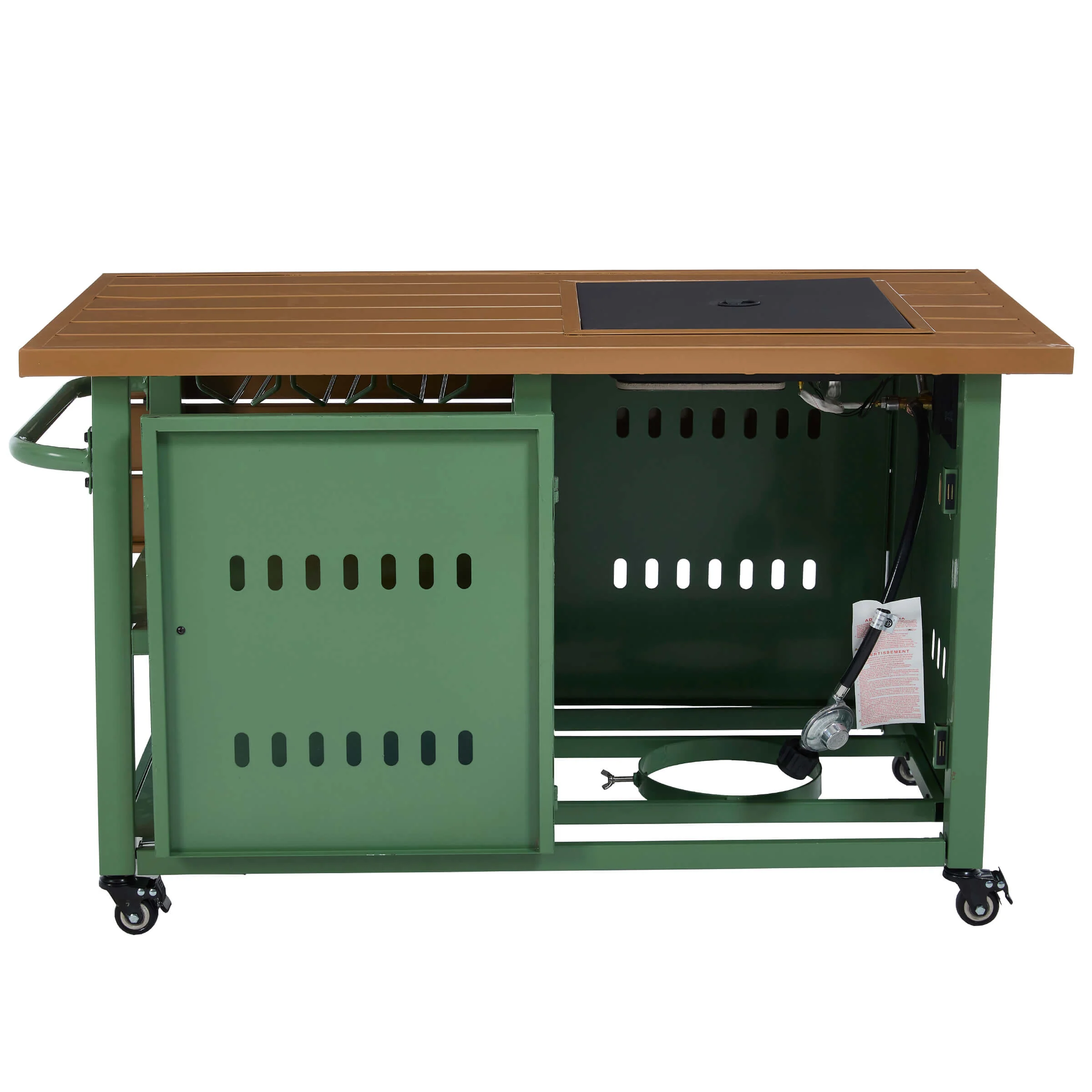 44" Propane Fire Pit Table with Cover Wheels - 1725FP - Image 20