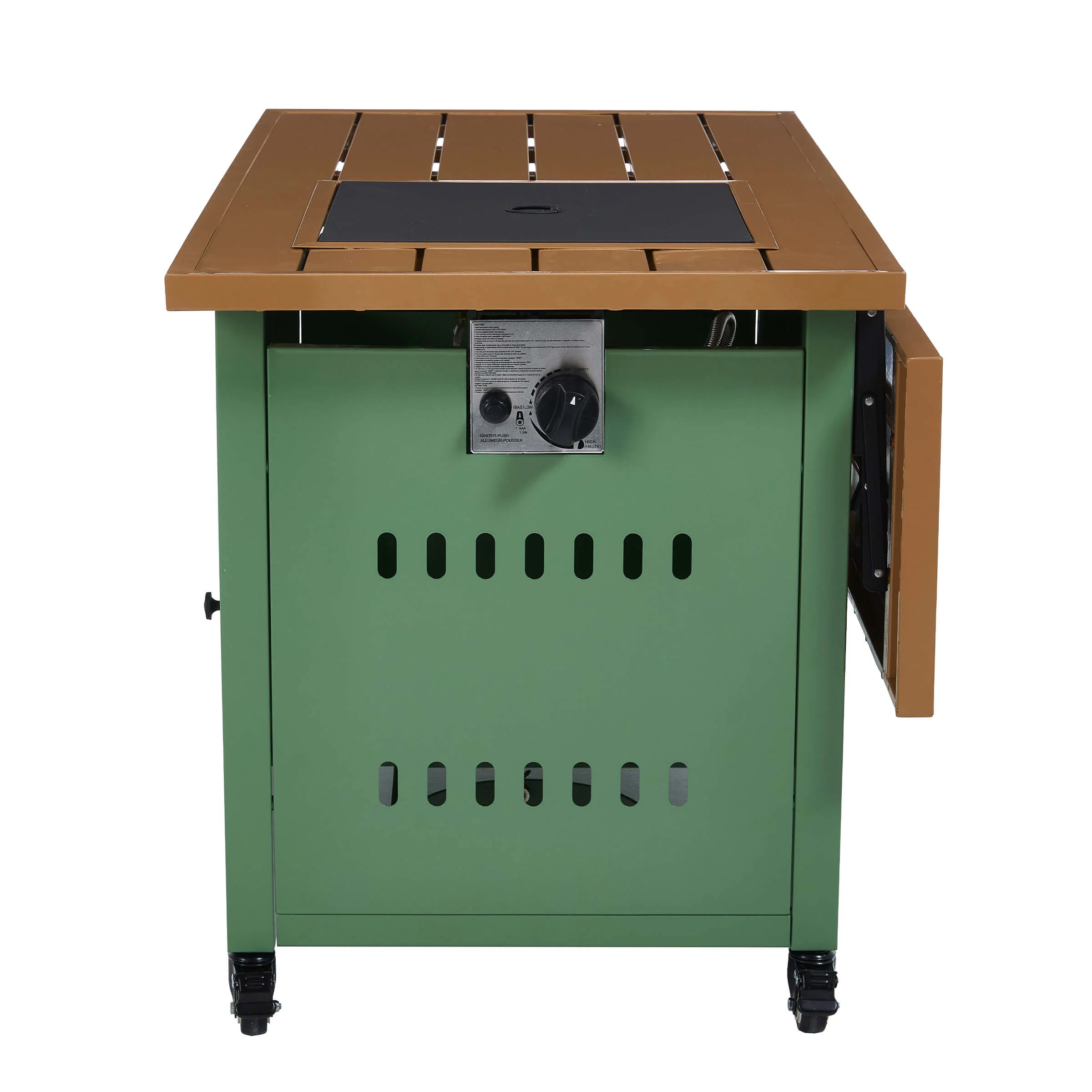 44" Propane Fire Pit Table with Cover Wheels - 1725FP - Image 24