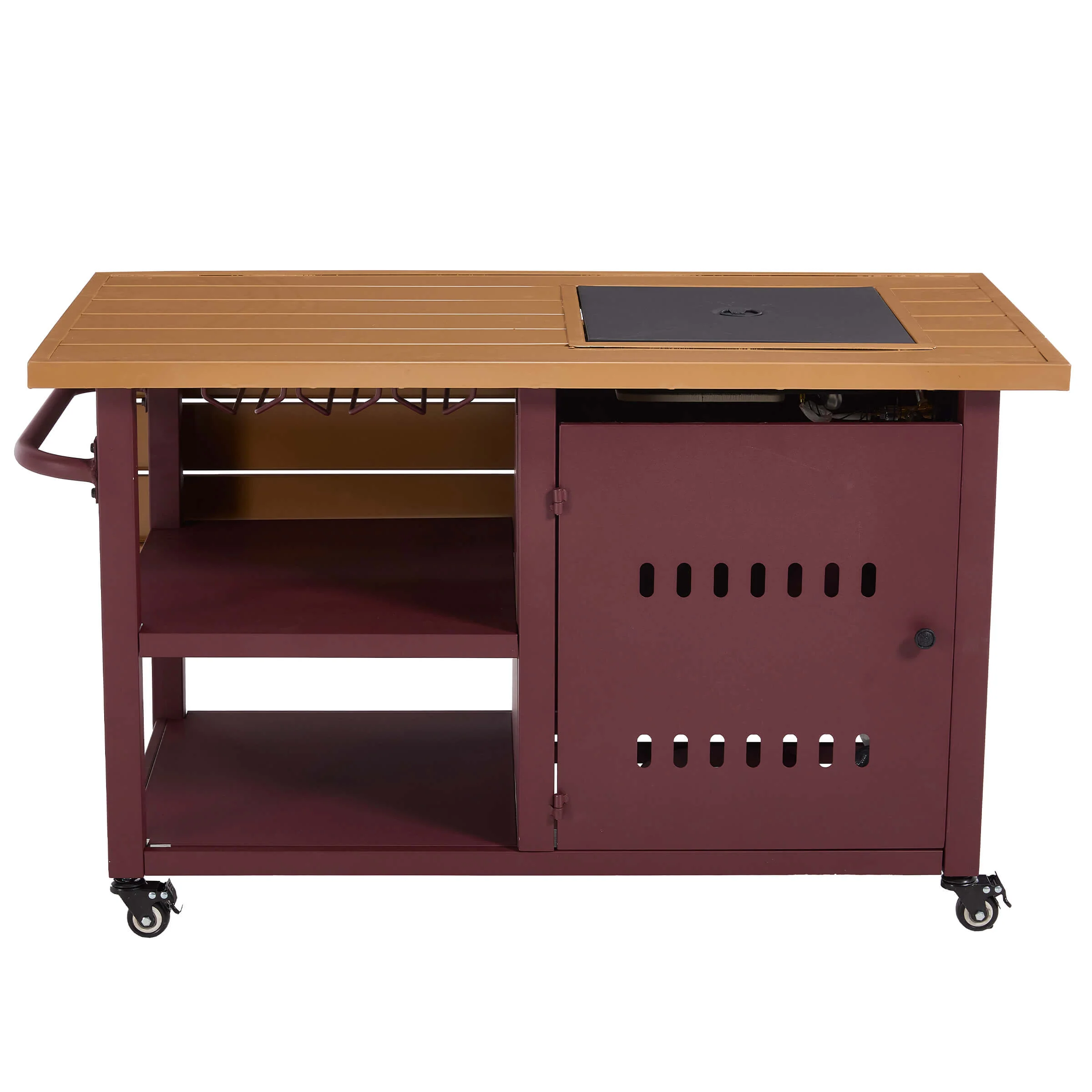 44" Propane Fire Pit Table with Cover Wheels - 1725FP - Image 36