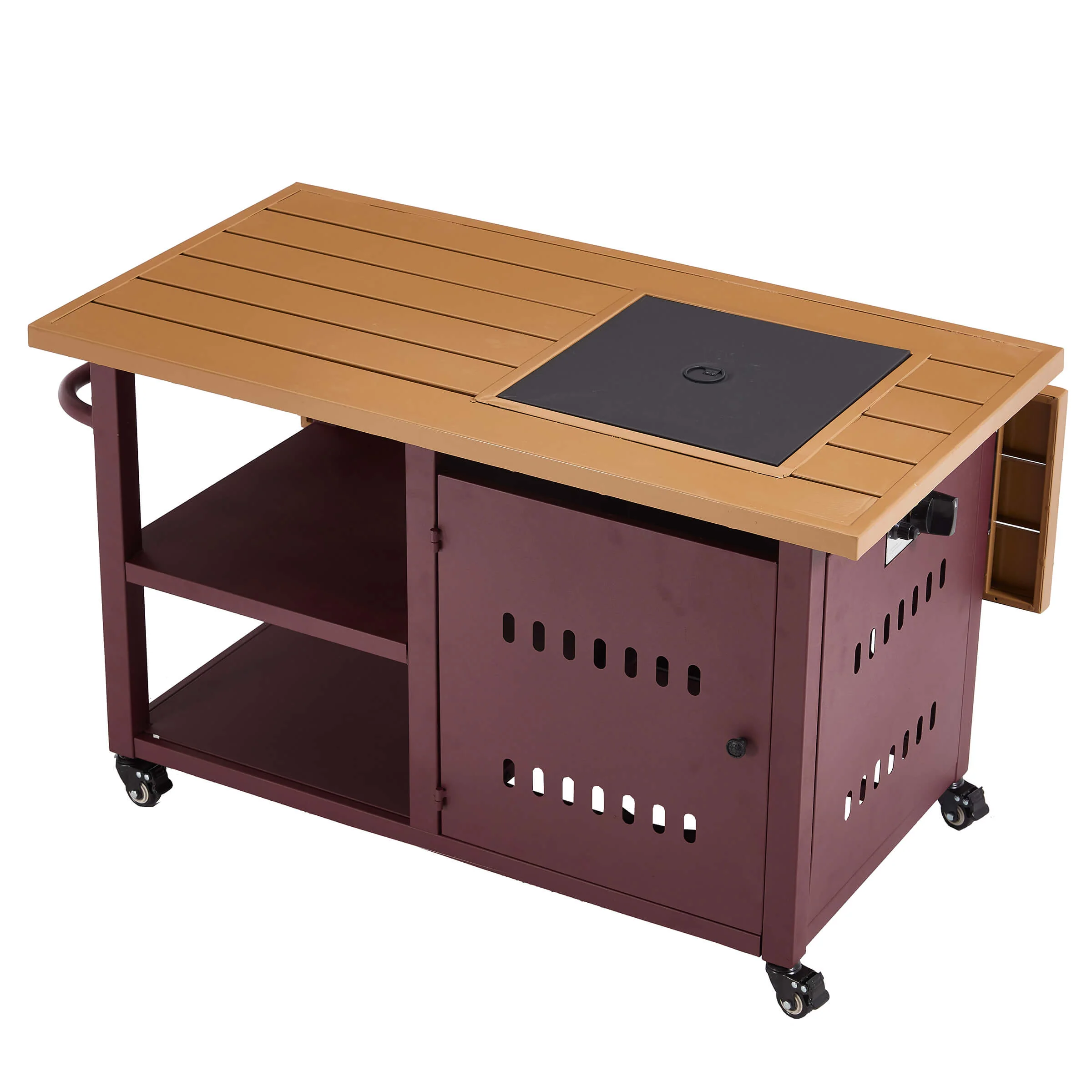 44" Propane Fire Pit Table with Cover Wheels - 1725FP - Image 38