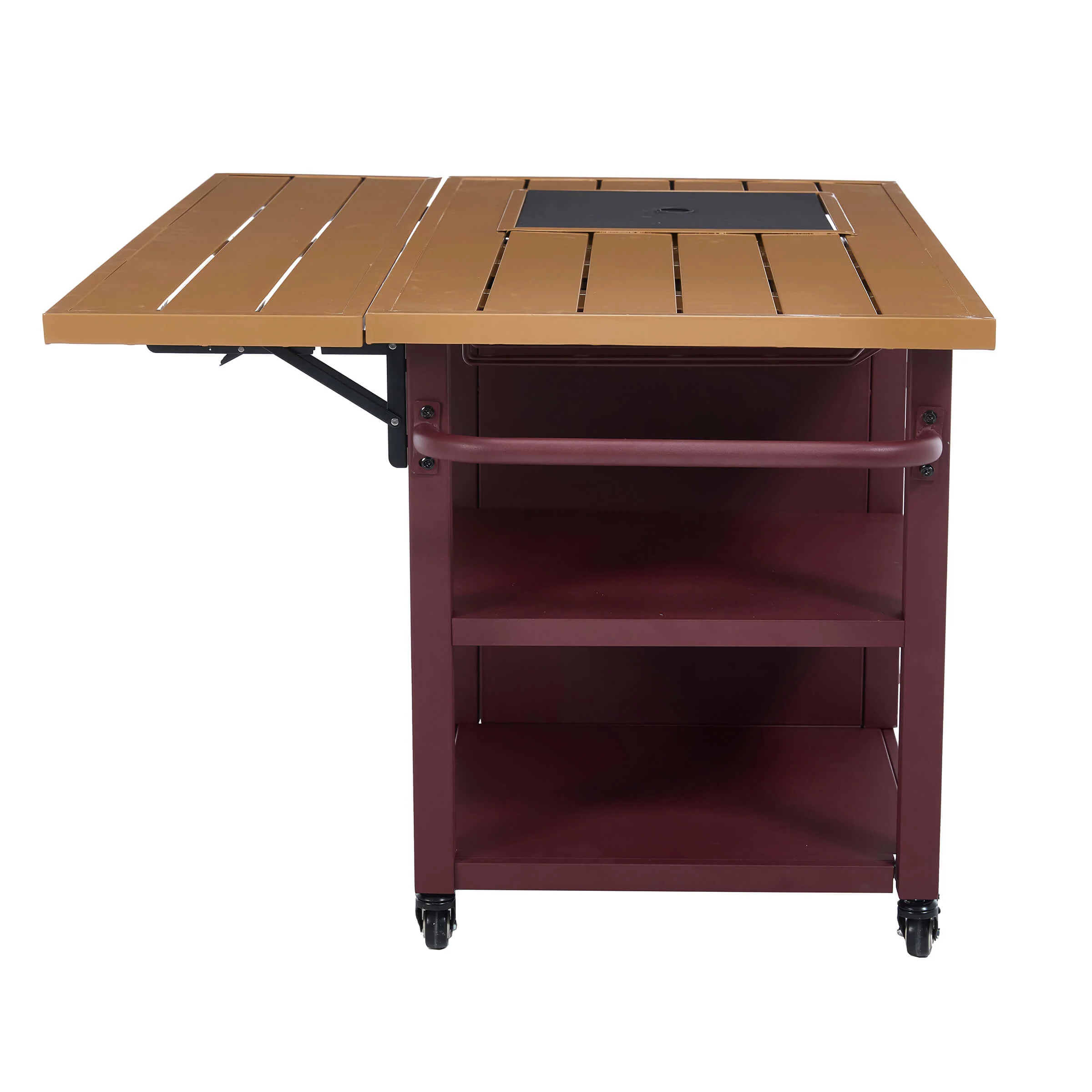 44" Propane Fire Pit Table with Cover Wheels - 1725FP - Image 40