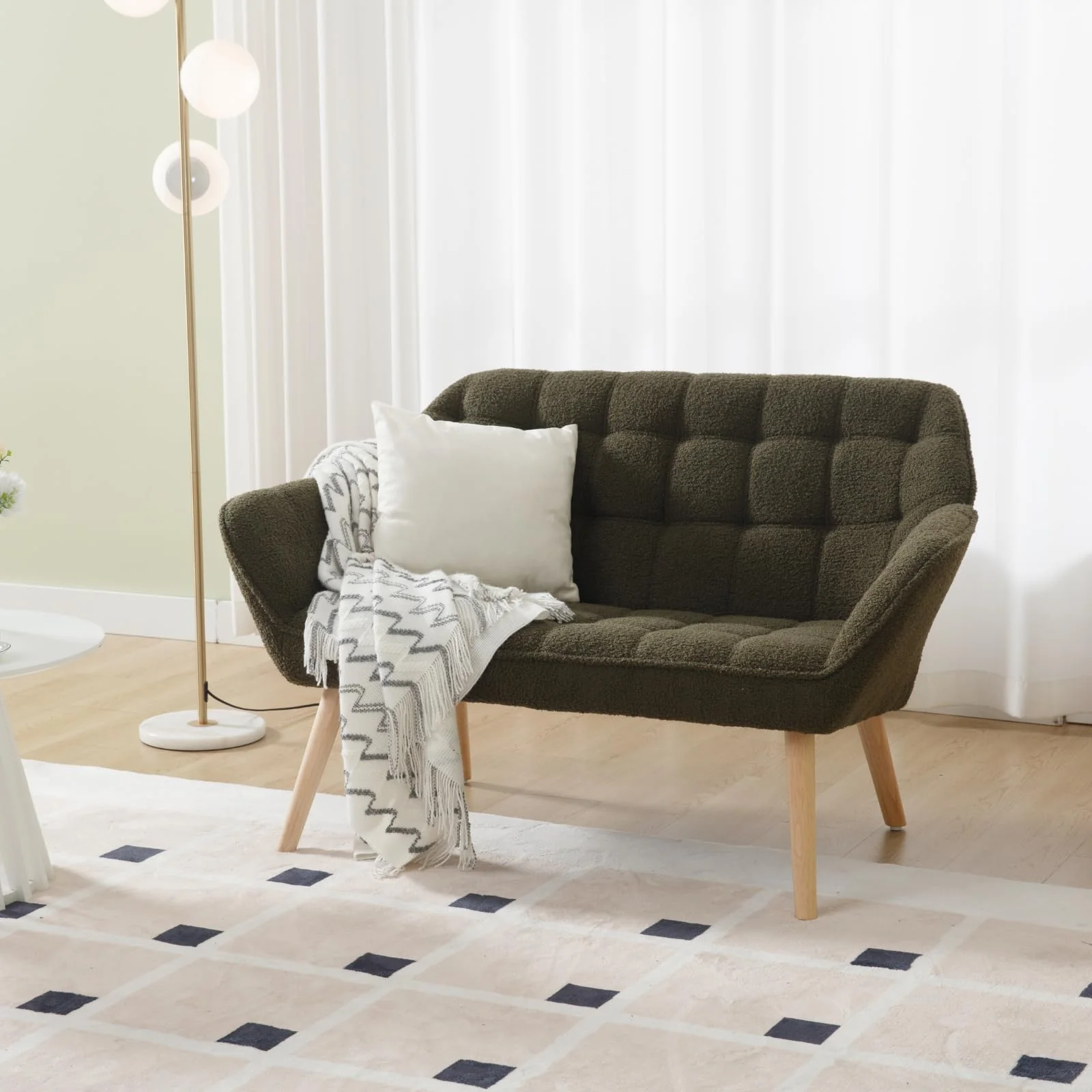 48"W Modern Small Loveseat Sofa - 8904AC - Image 17
