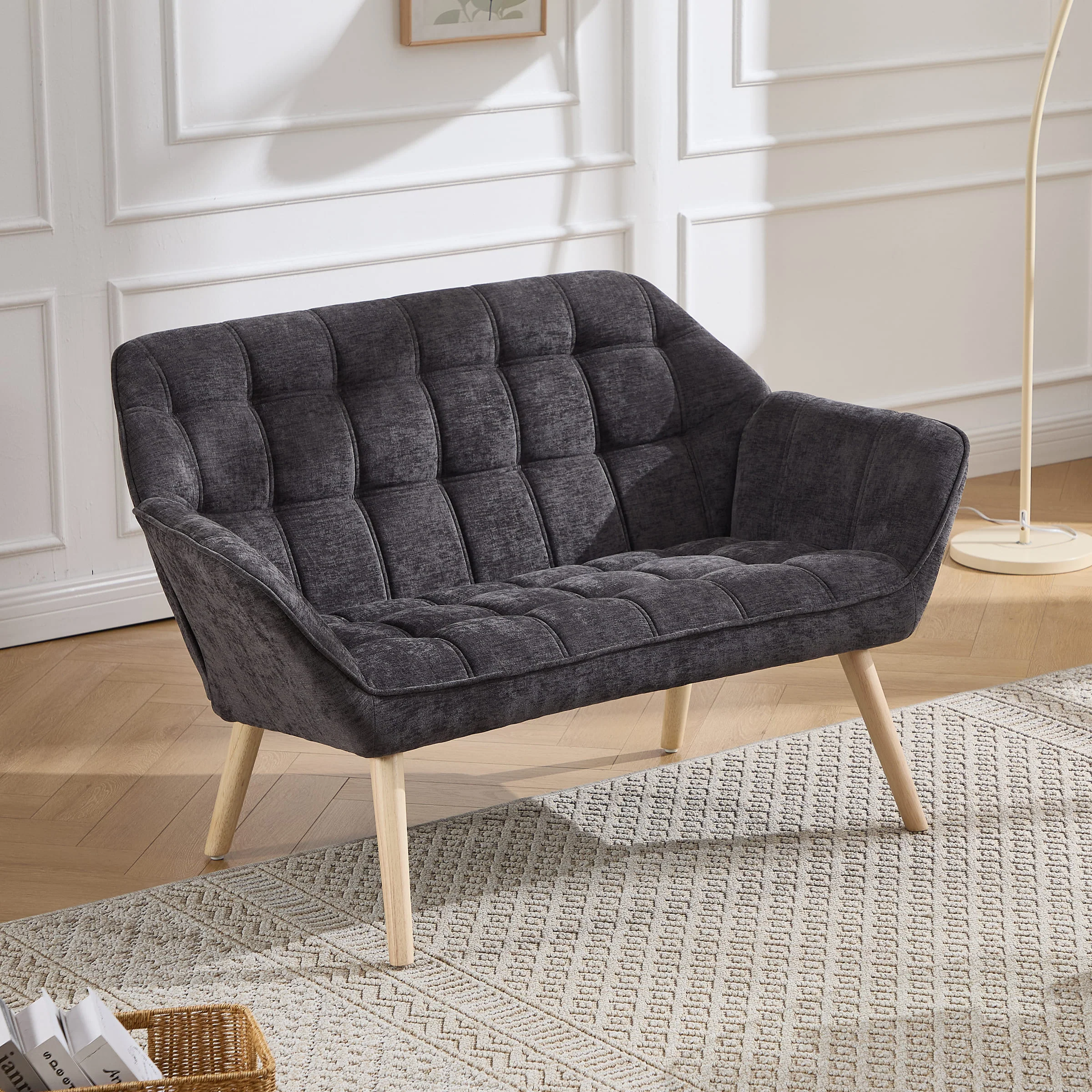 48"W Modern Small Loveseat Sofa - 8904AC - Image 43