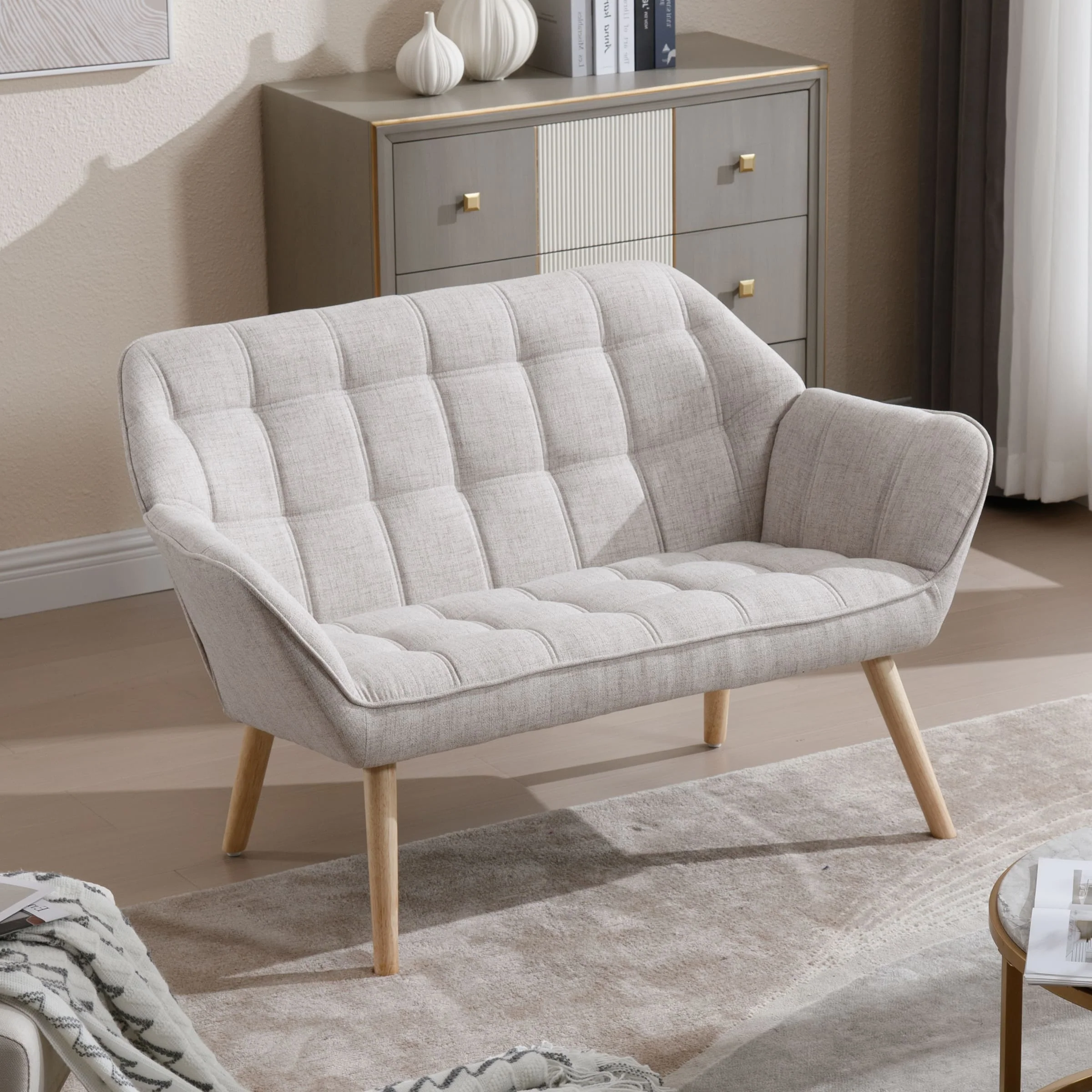 48"W Modern Small Loveseat Sofa - 8904AC - Image 8