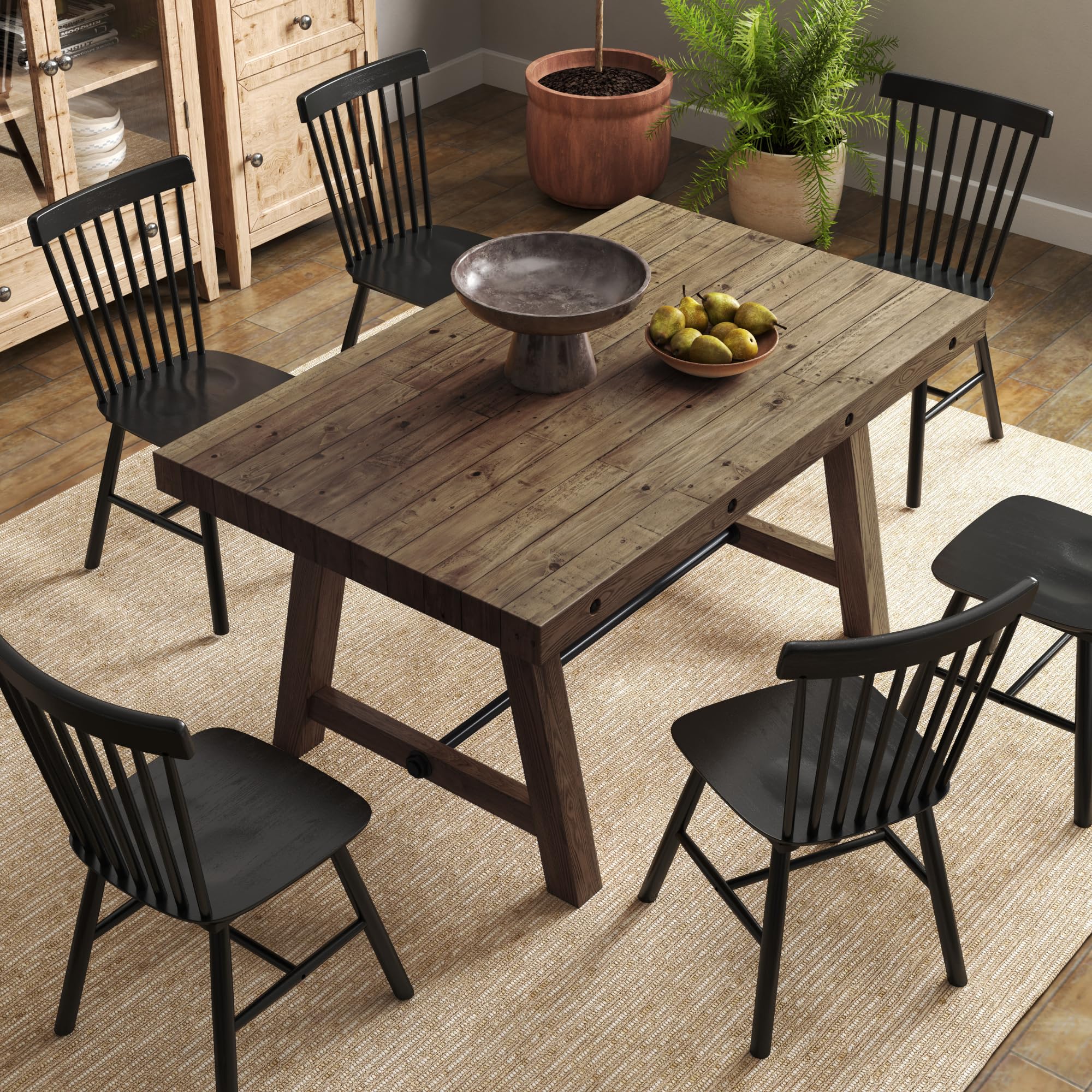 59"W Solid Wood Dining Table - X151DT - Image 5