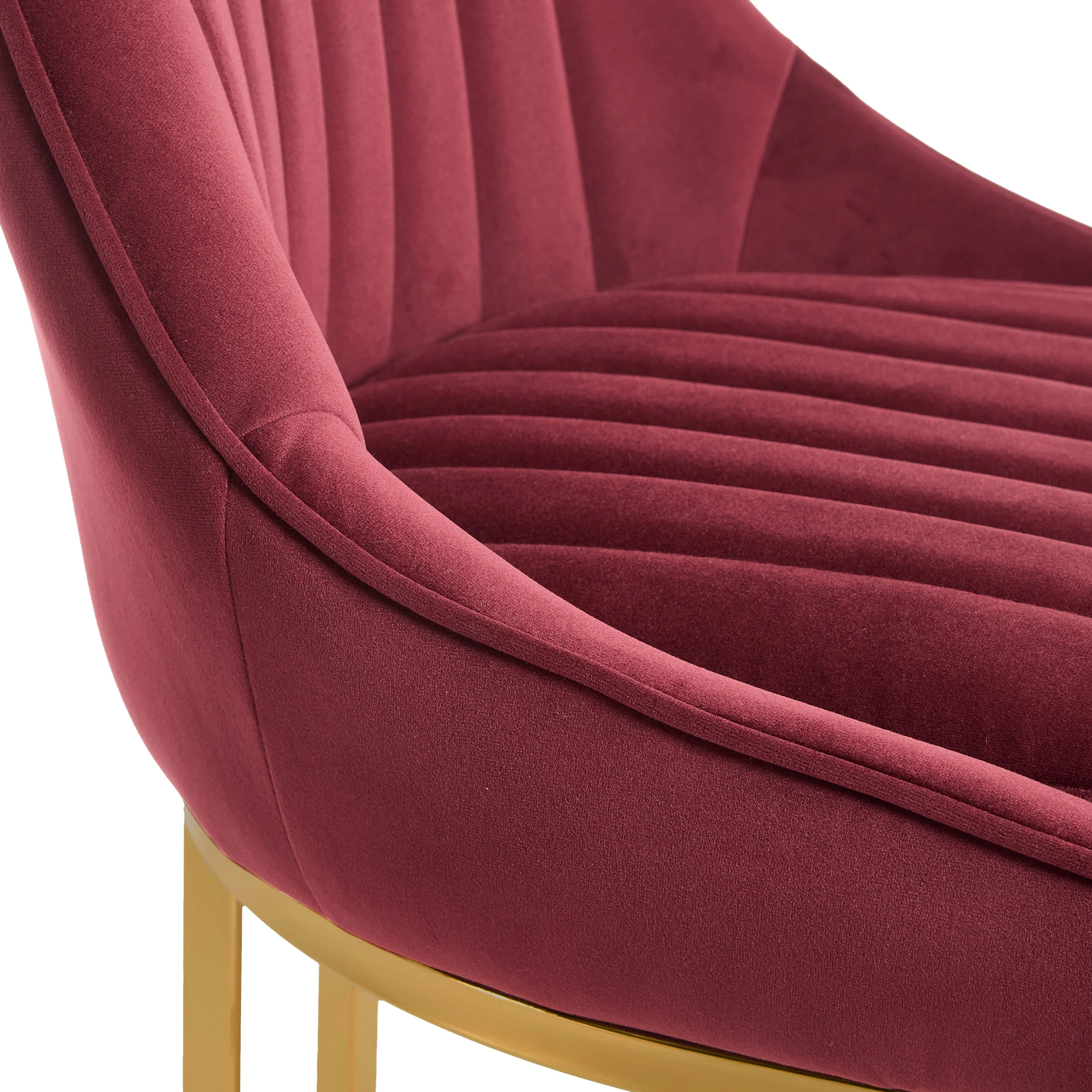 26”H Upholstered Gold Legs Stools Set of 2 - 9066CS - Image 12
