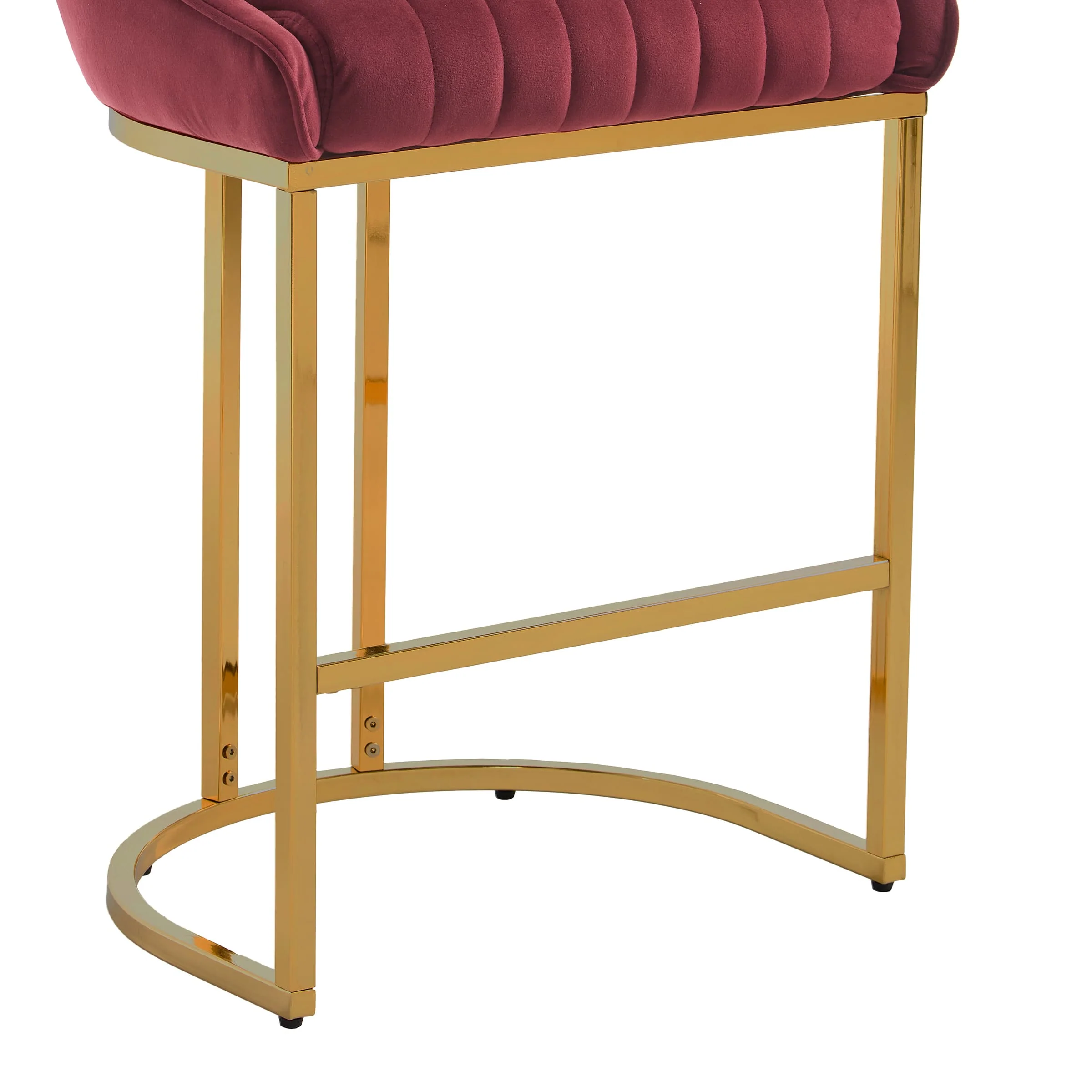 26”H Upholstered Gold Legs Stools Set of 2 - 9066CS - Image 13