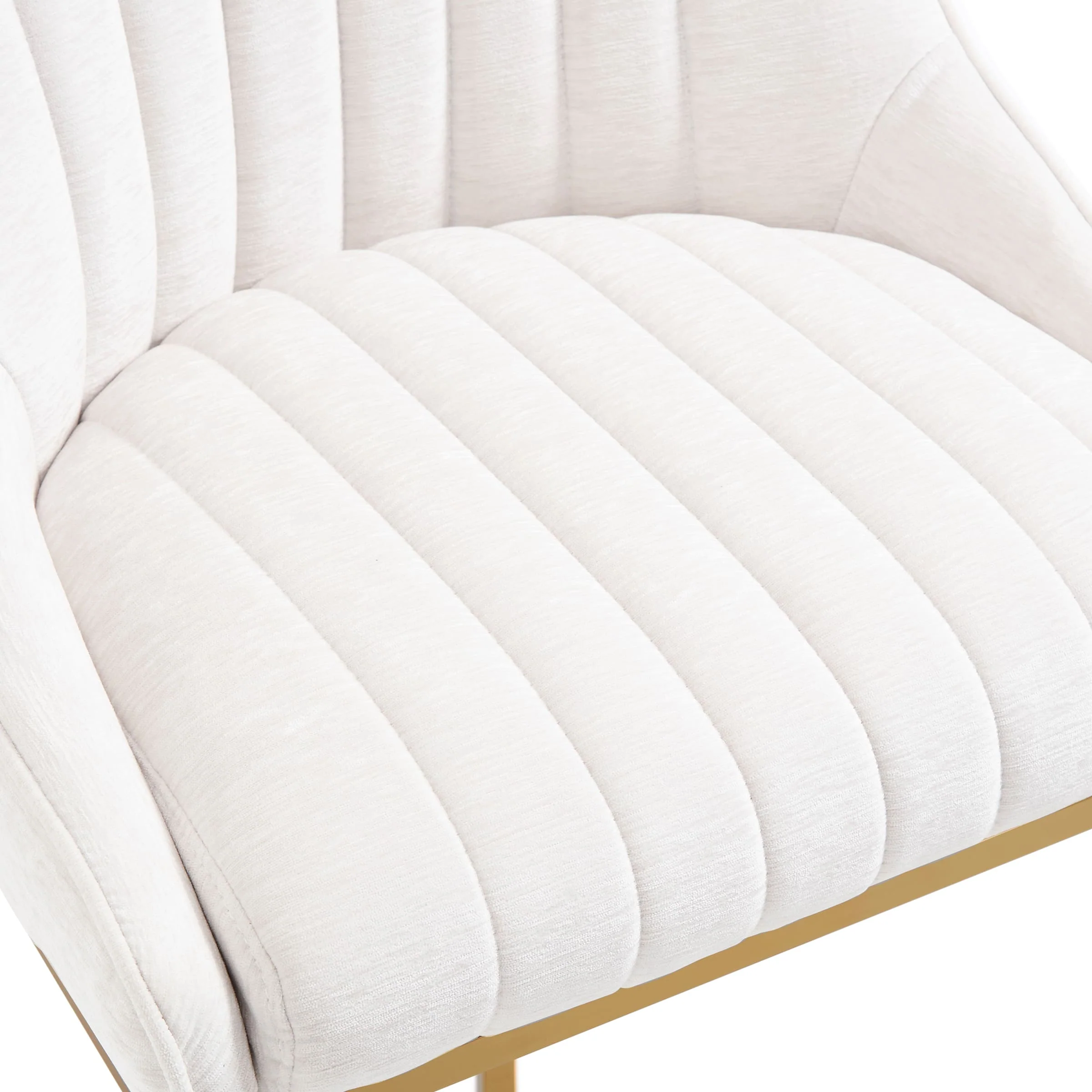 26”H Upholstered Gold Legs Stools Set of 2 - 9066CS - Image 4