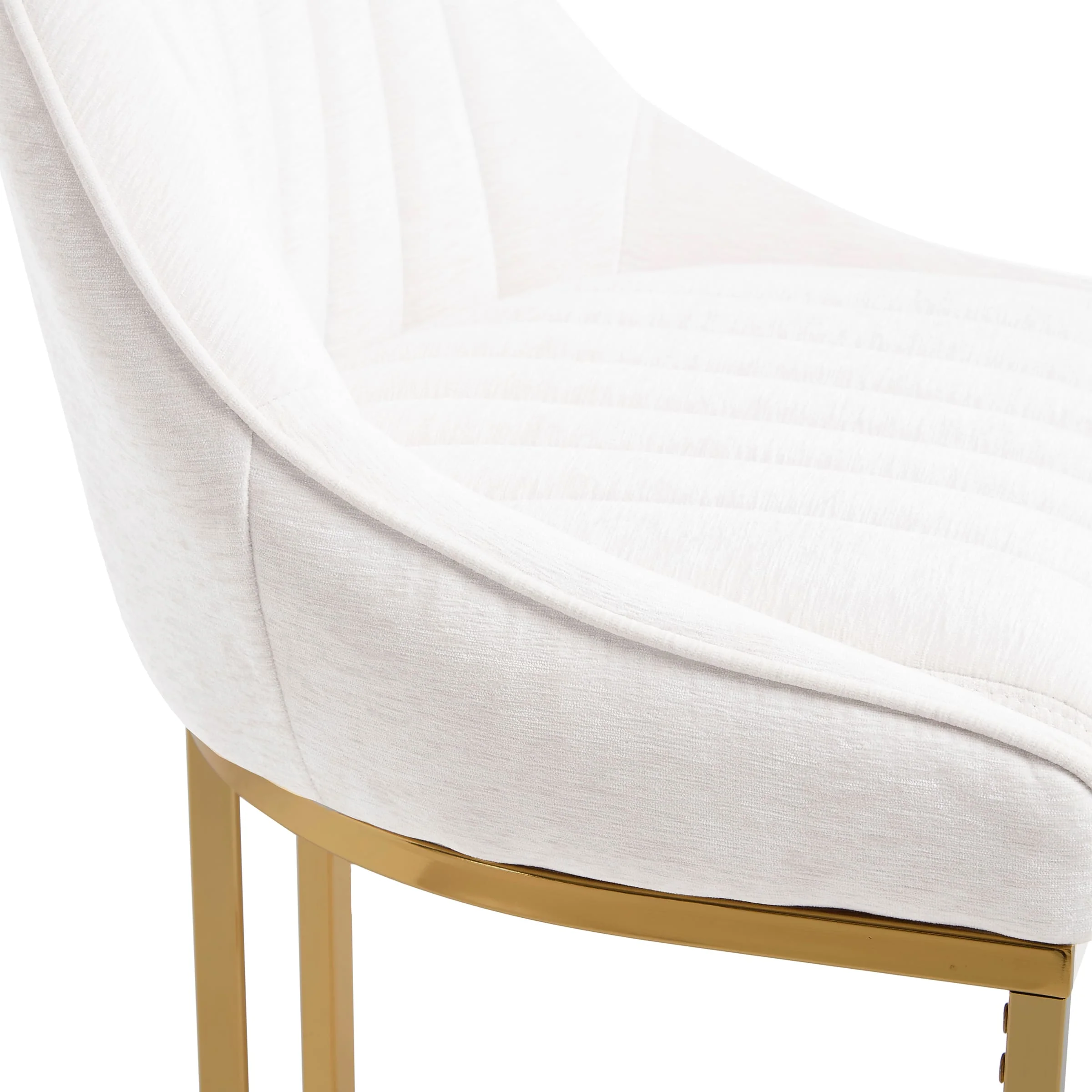 26”H Upholstered Gold Legs Stools Set of 2 - 9066CS - Image 5