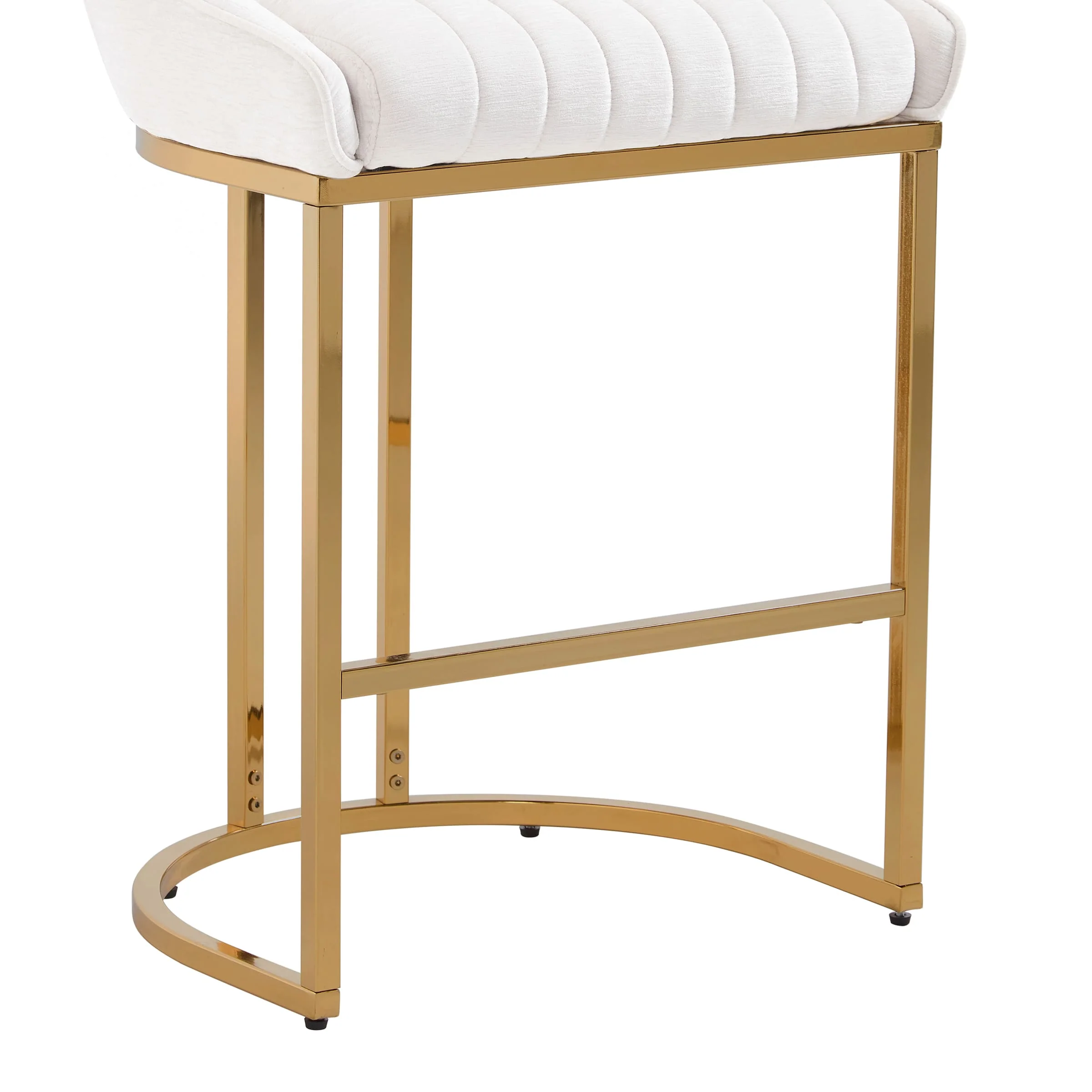 26”H Upholstered Gold Legs Stools Set of 2 - 9066CS - Image 6