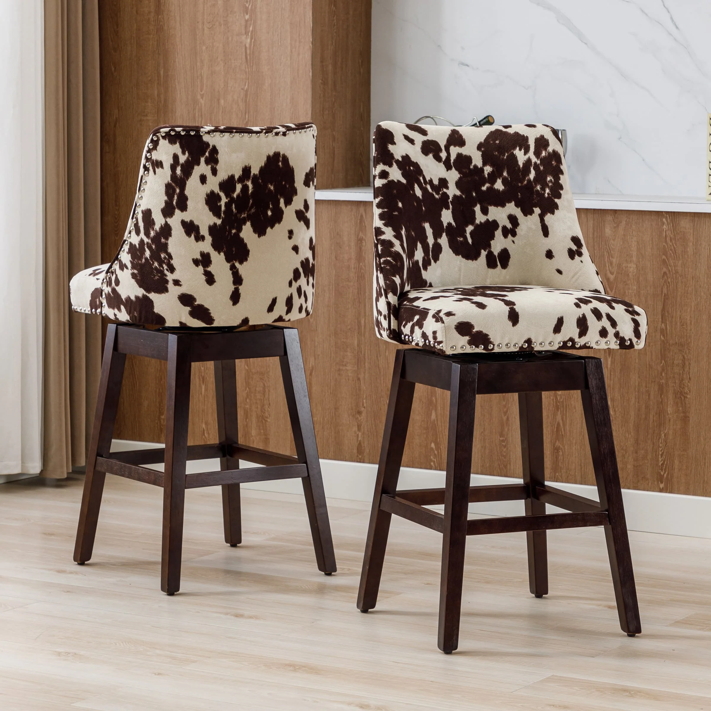 27.5"H Mid-Century Counter Swivel Bar Stools - 6017 - Image 10