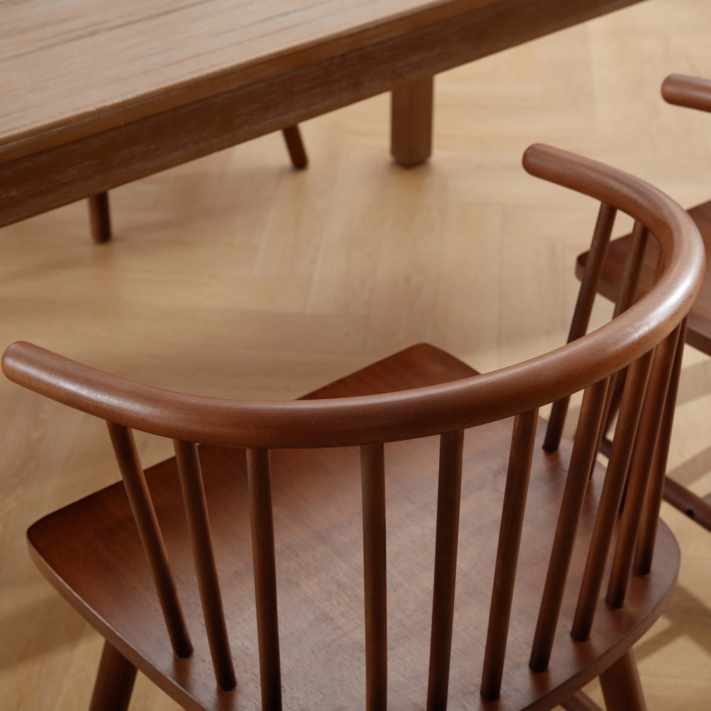 Curved Back Wood Dining Chair Set of 2 - DC01DC - Image 15
