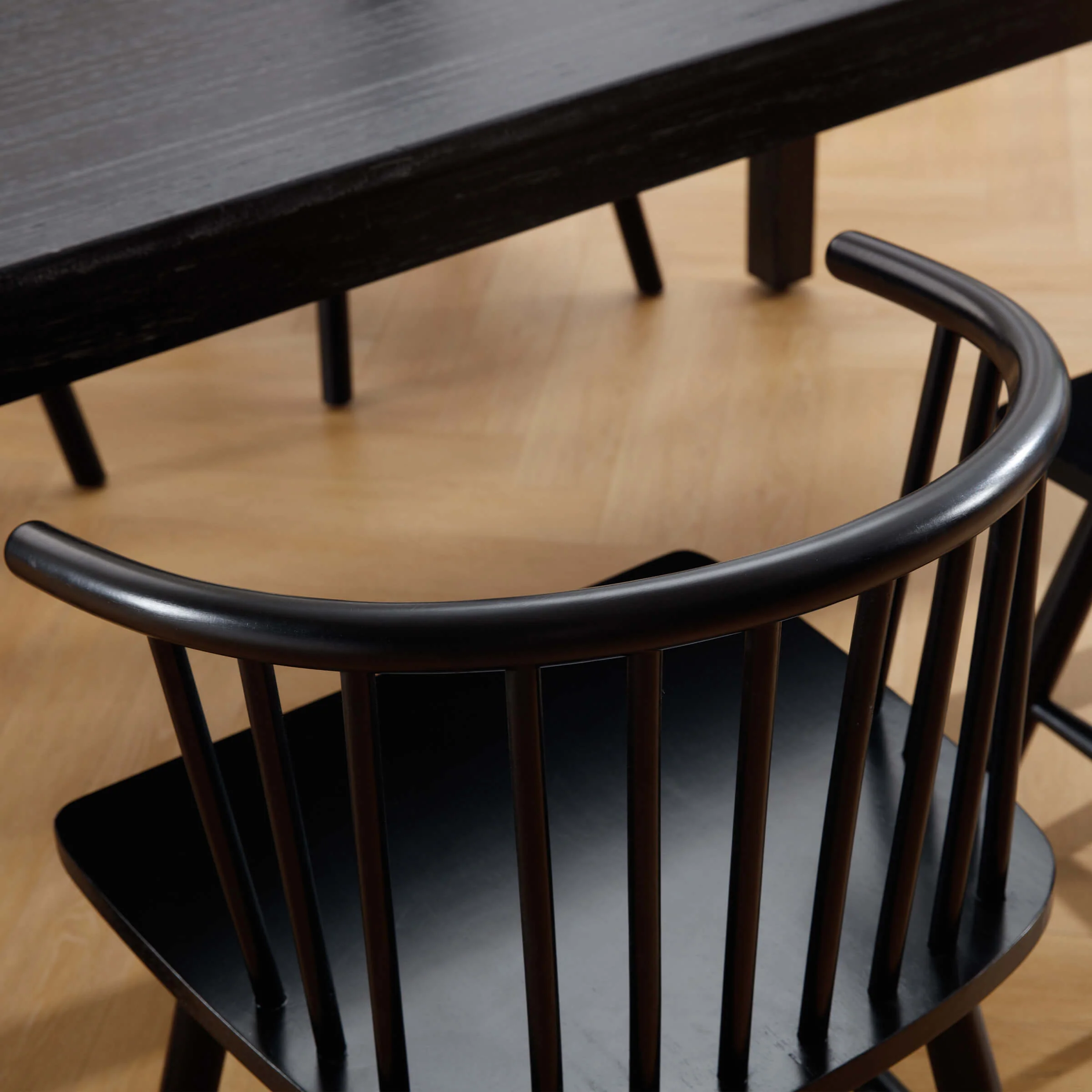 Curved Back Wood Dining Chair Set of 2 - DC01DC - Image 6