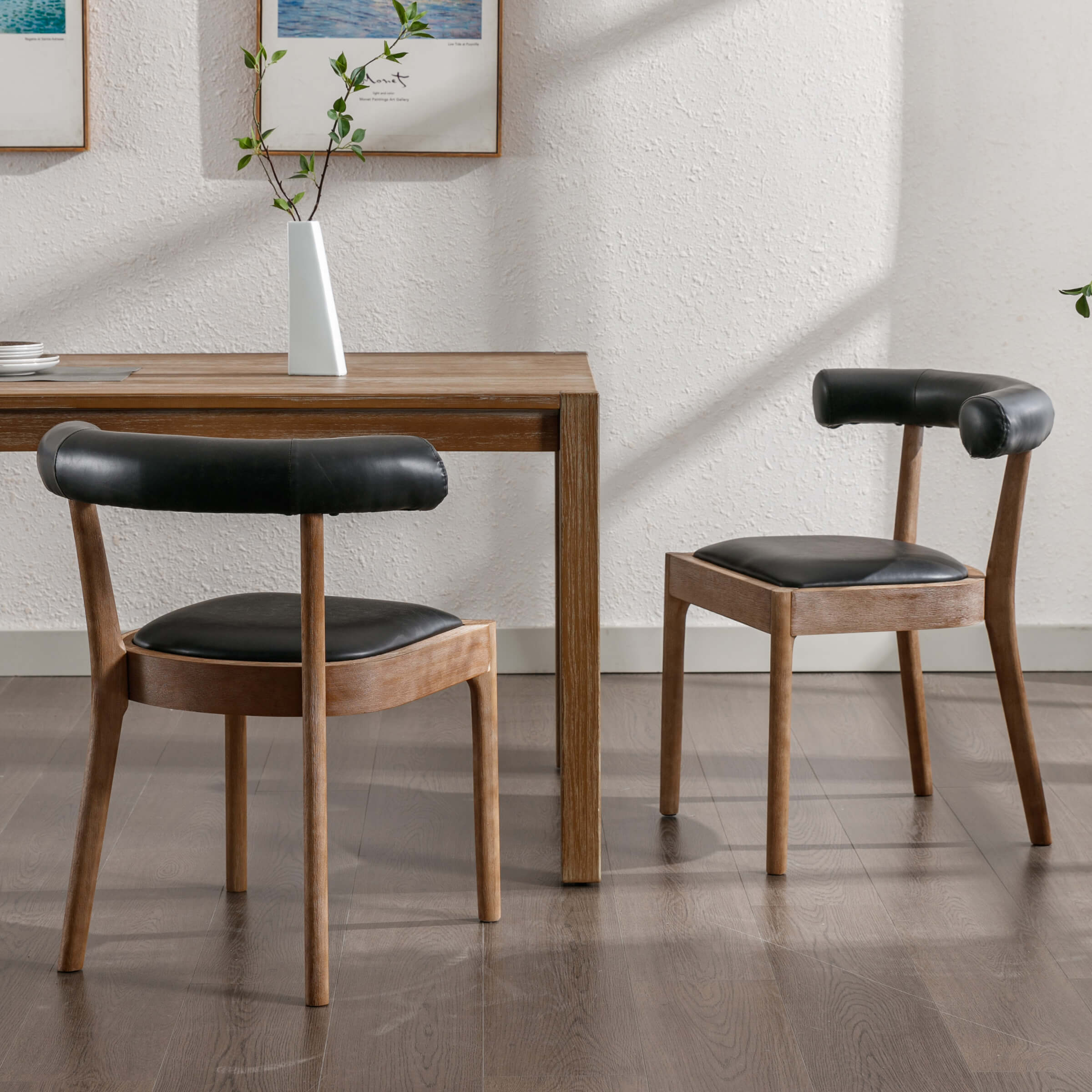 Curved Open Back Upholstered Dining Chairs Set of 2 - 1929DC - Image 20