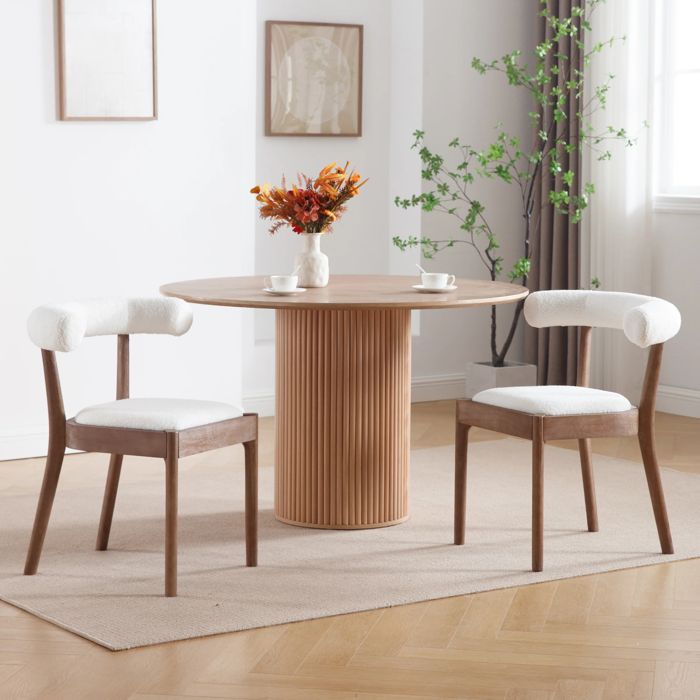 Curved Open Back Upholstered Dining Chairs Set of 2 - 1929DC - Image 39