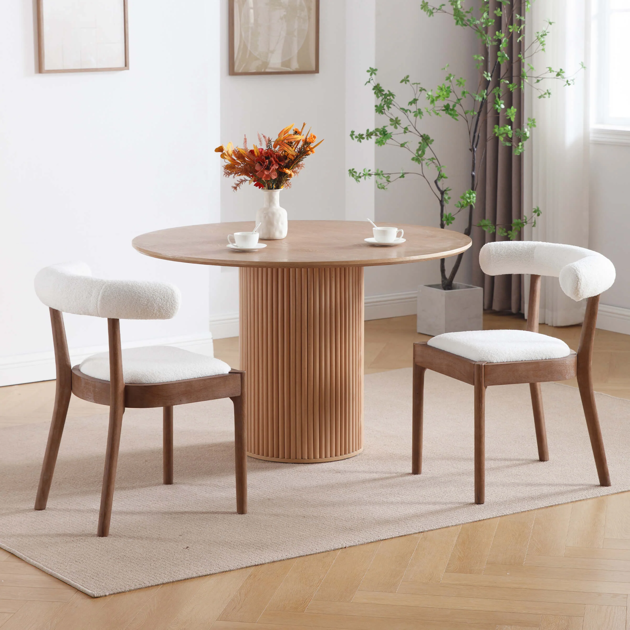 Curved Open Back Upholstered Dining Chairs Set of 2 - 1929DC - Image 40