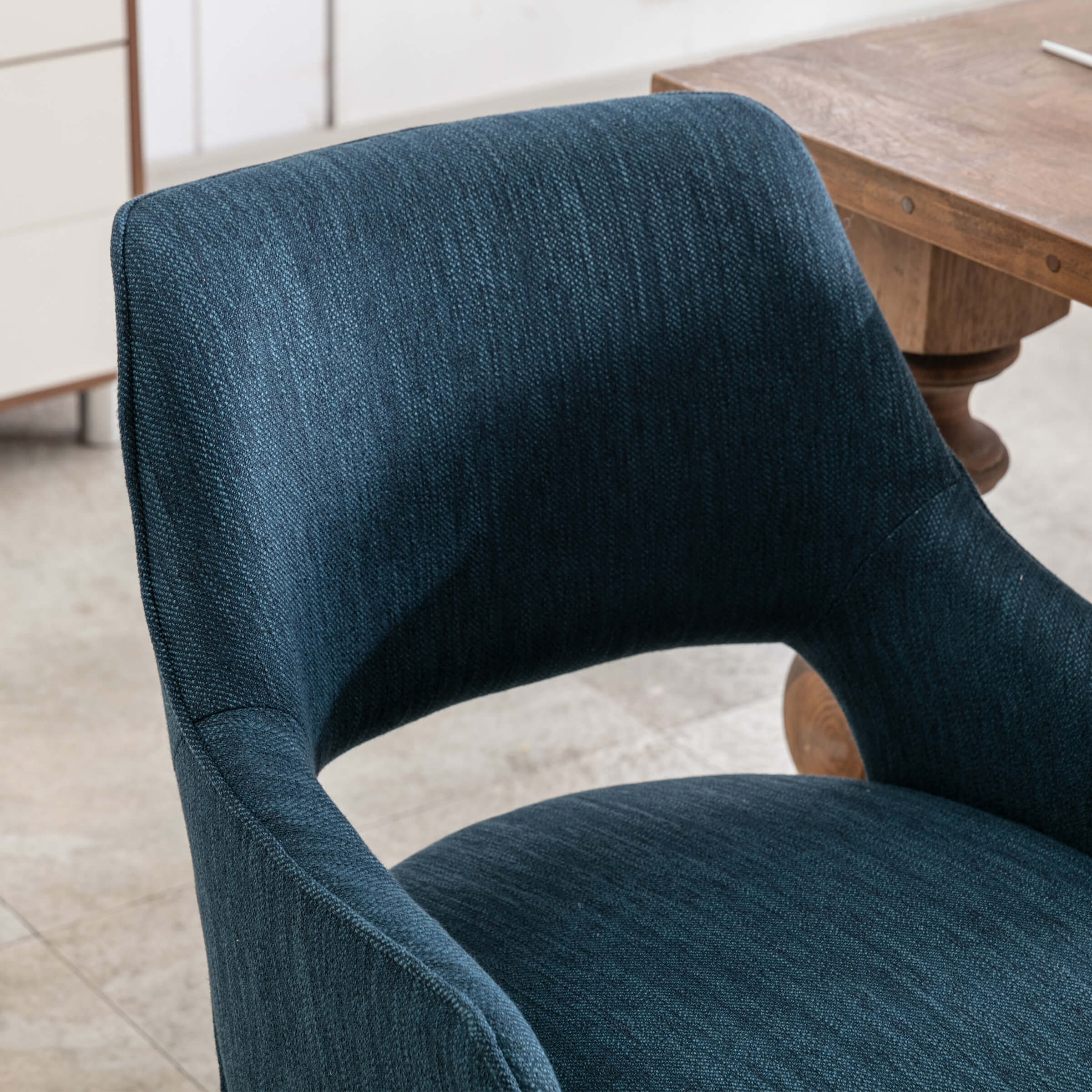 Cutout Back Upholstered Dining Armchair Set of 2 - 7550 - Image 11