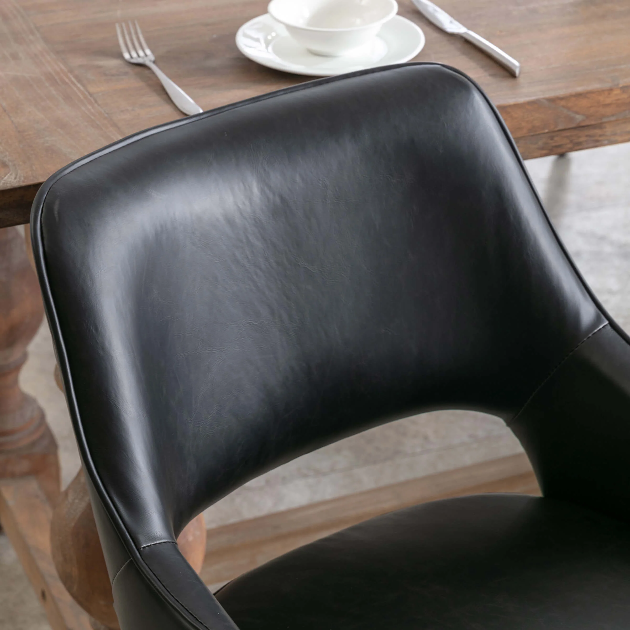 Cutout Back Upholstered Dining Armchair Set of 2 - 7550 - Image 26