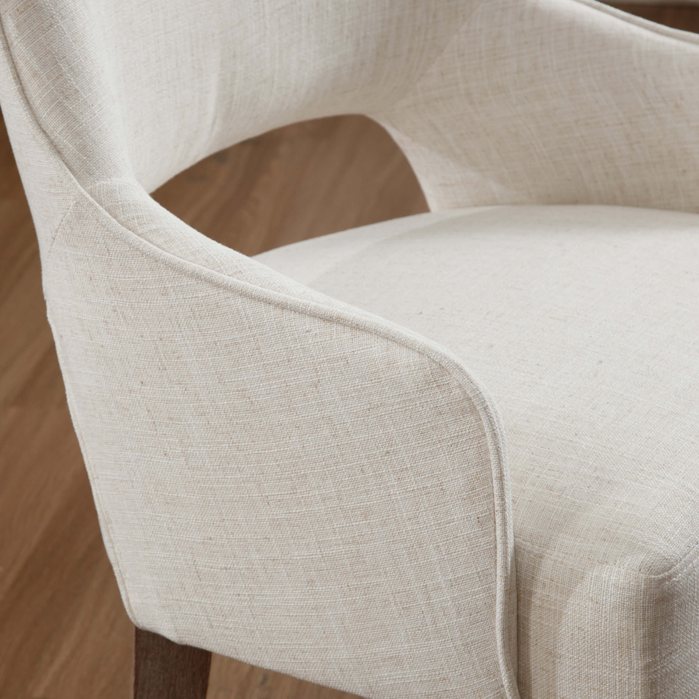 Cutout Back Upholstered Dining Armchair Set of 2 - 7550 - Image 4