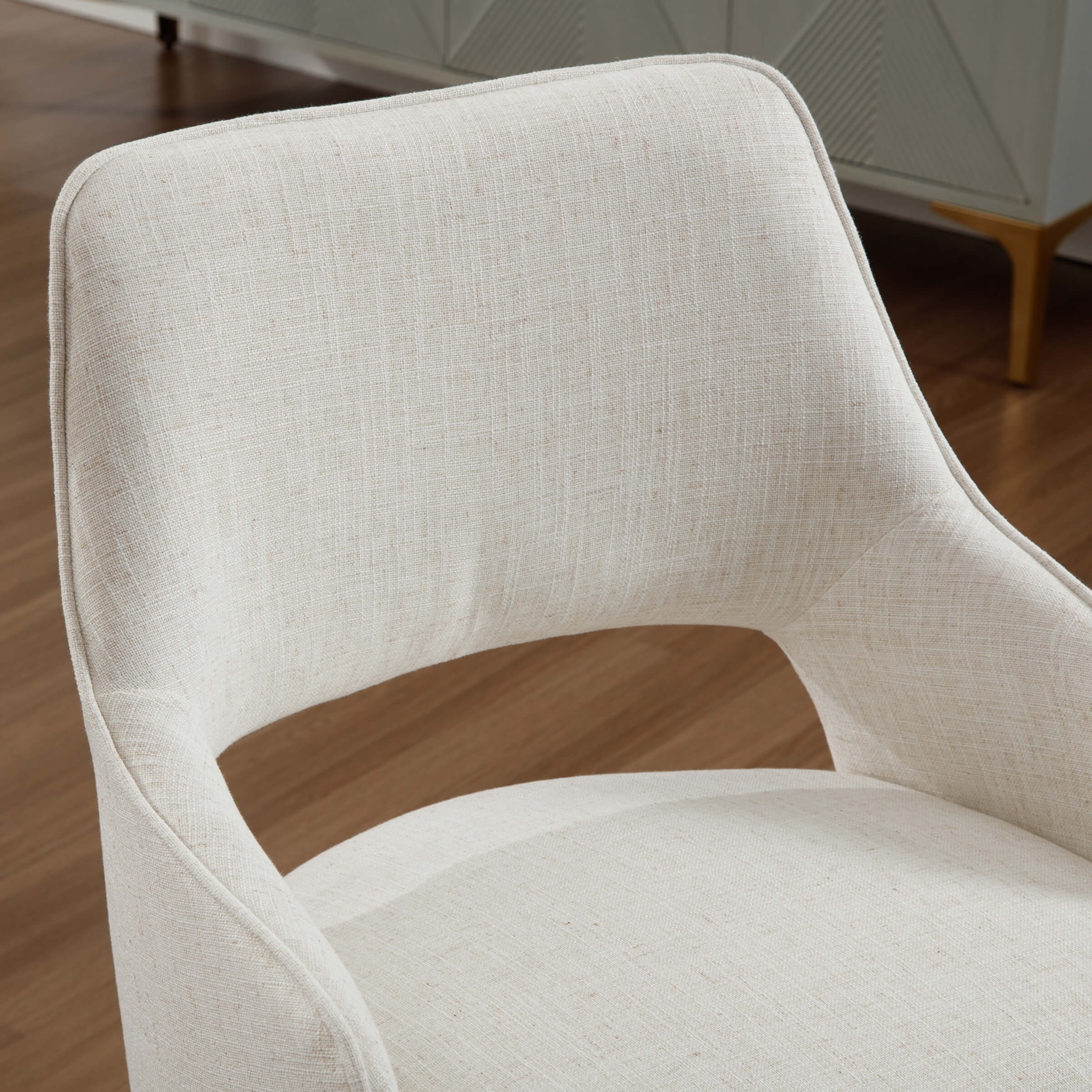 Cutout Back Upholstered Dining Armchair Set of 2 - 7550 - Image 5