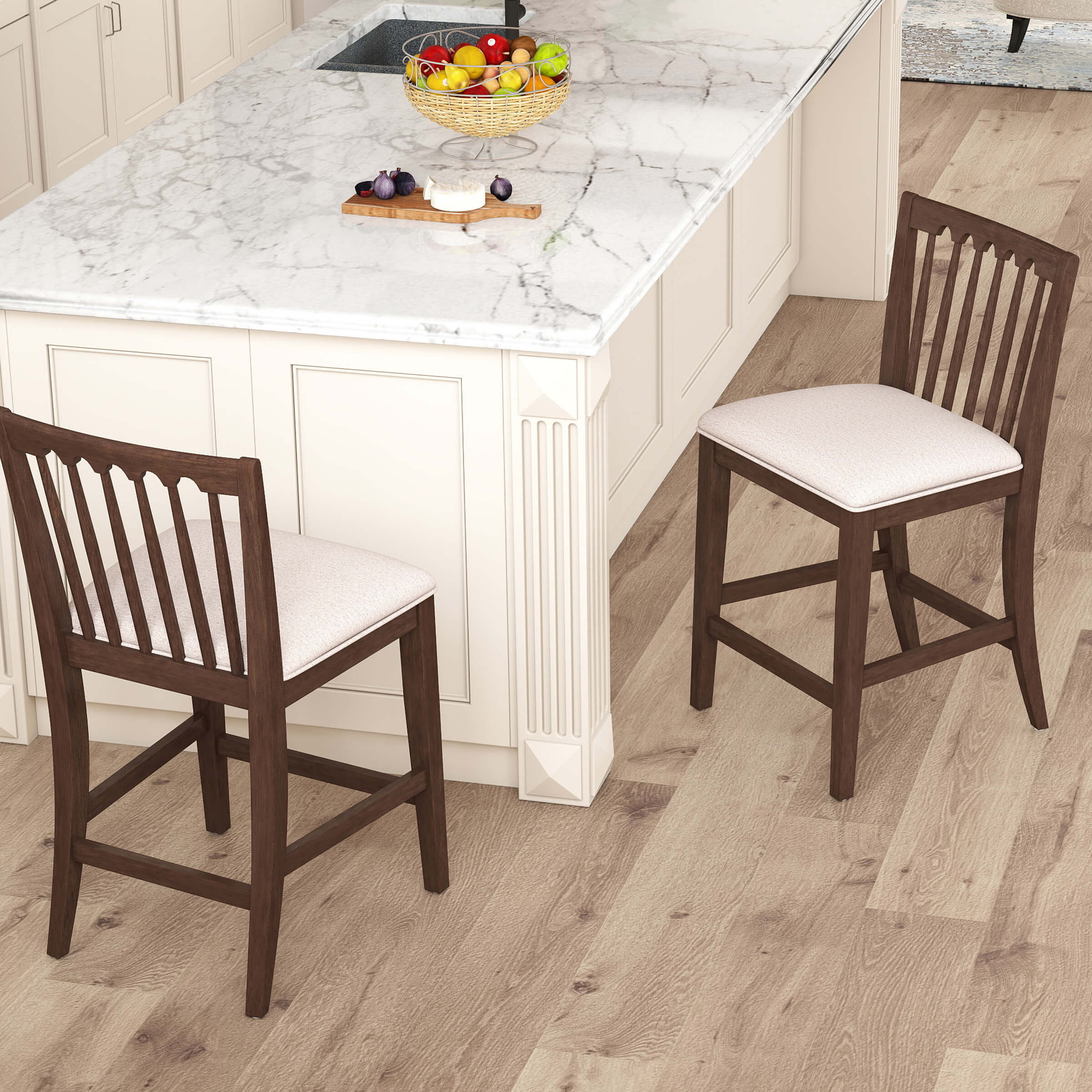 Farmhouse Counter Height Bar Stools Set of 2 - 00241CS - Image 13