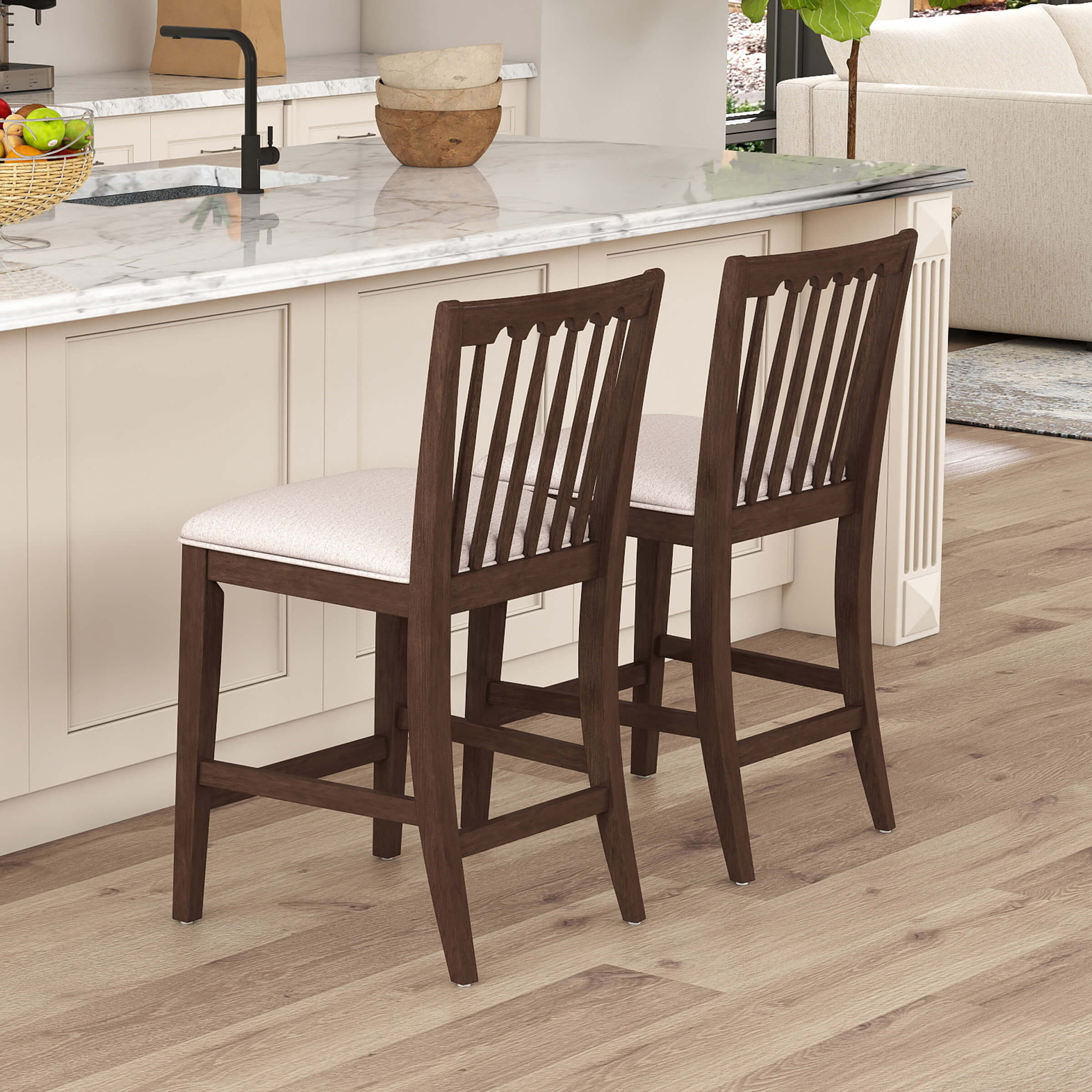 Farmhouse Counter Height Bar Stools Set of 2 - 00241CS - Image 14