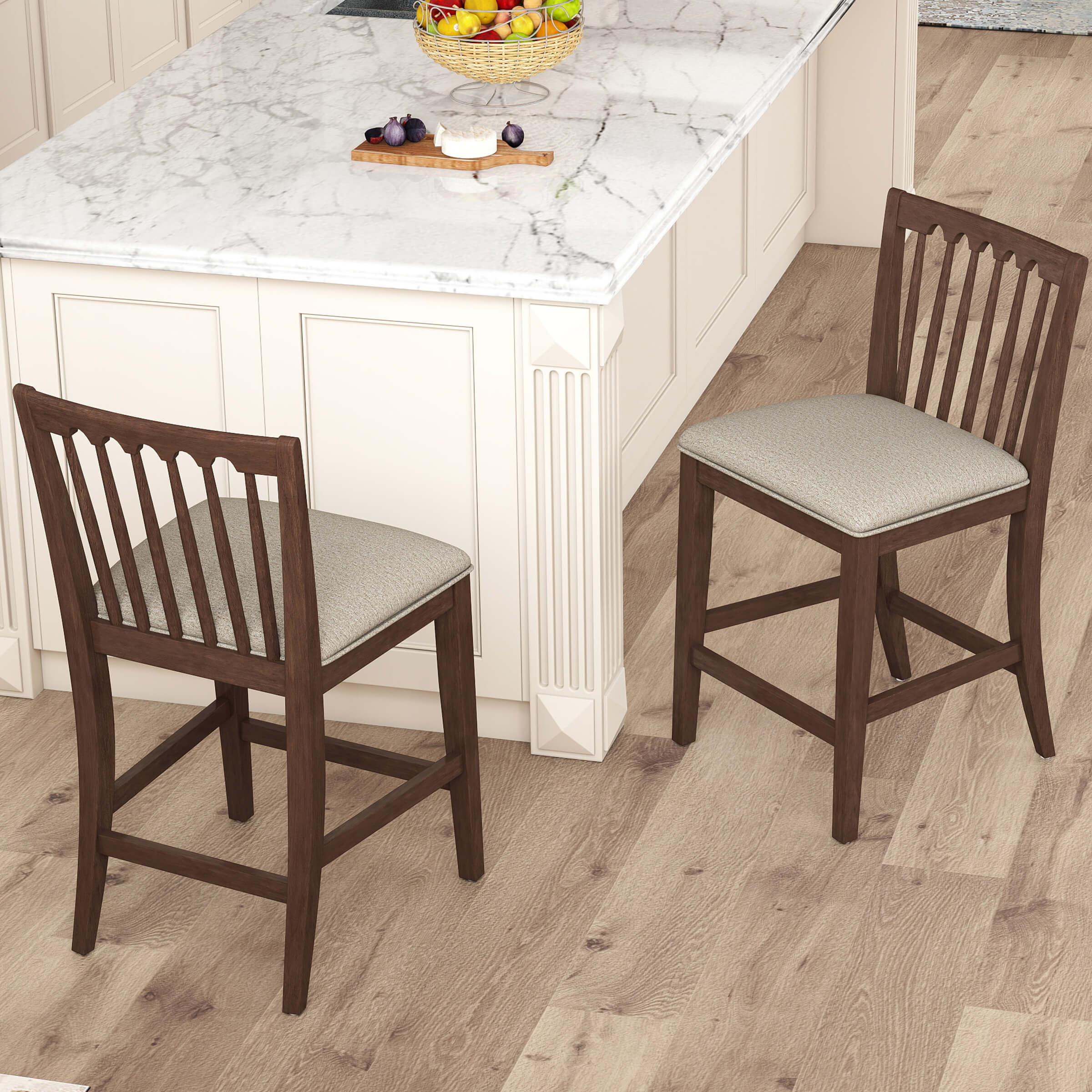 Farmhouse Counter Height Bar Stools Set of 2 - 00241CS - Image 20