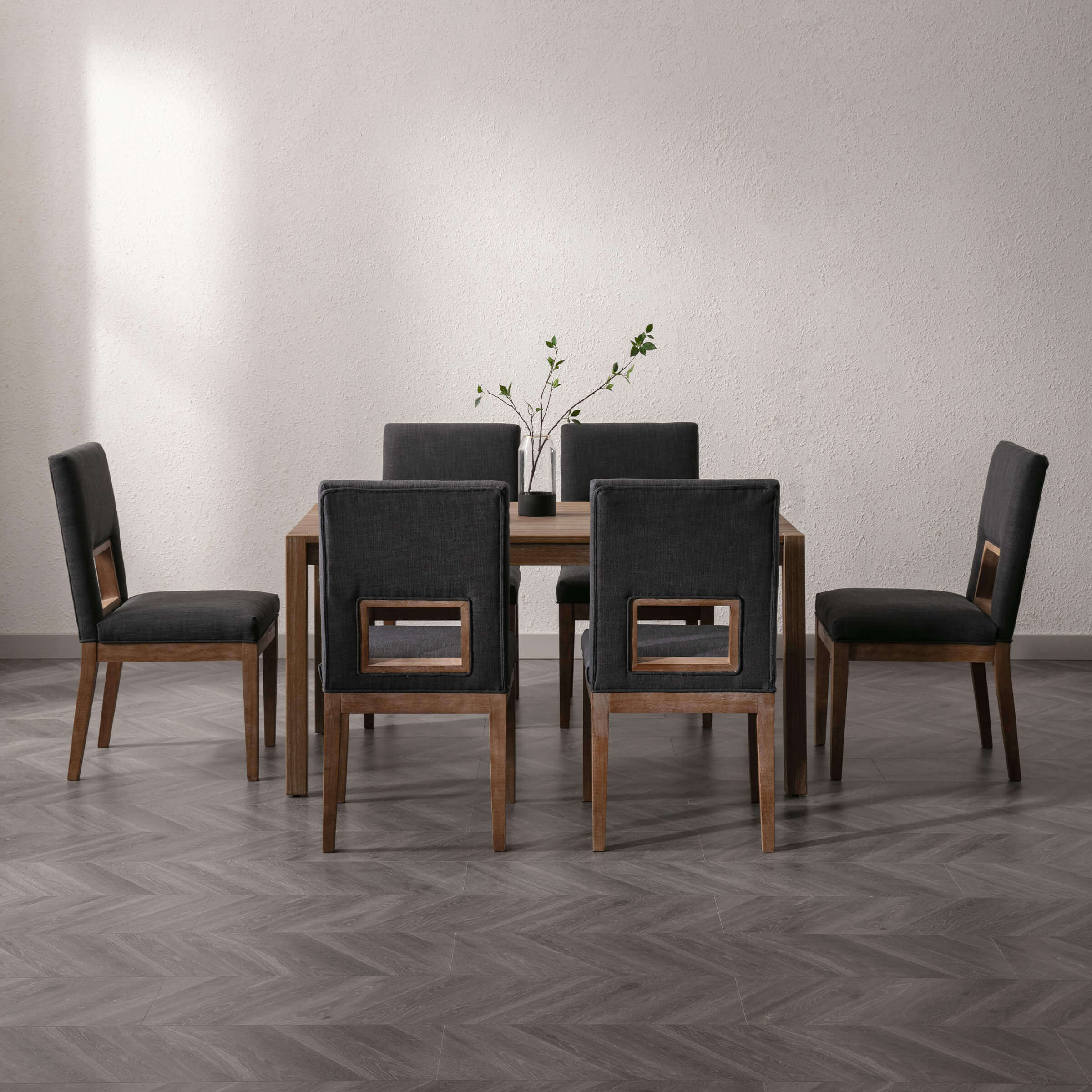 Farmhouse Fabric Dining Chairs Set of 2 - 1921DC - Image 10