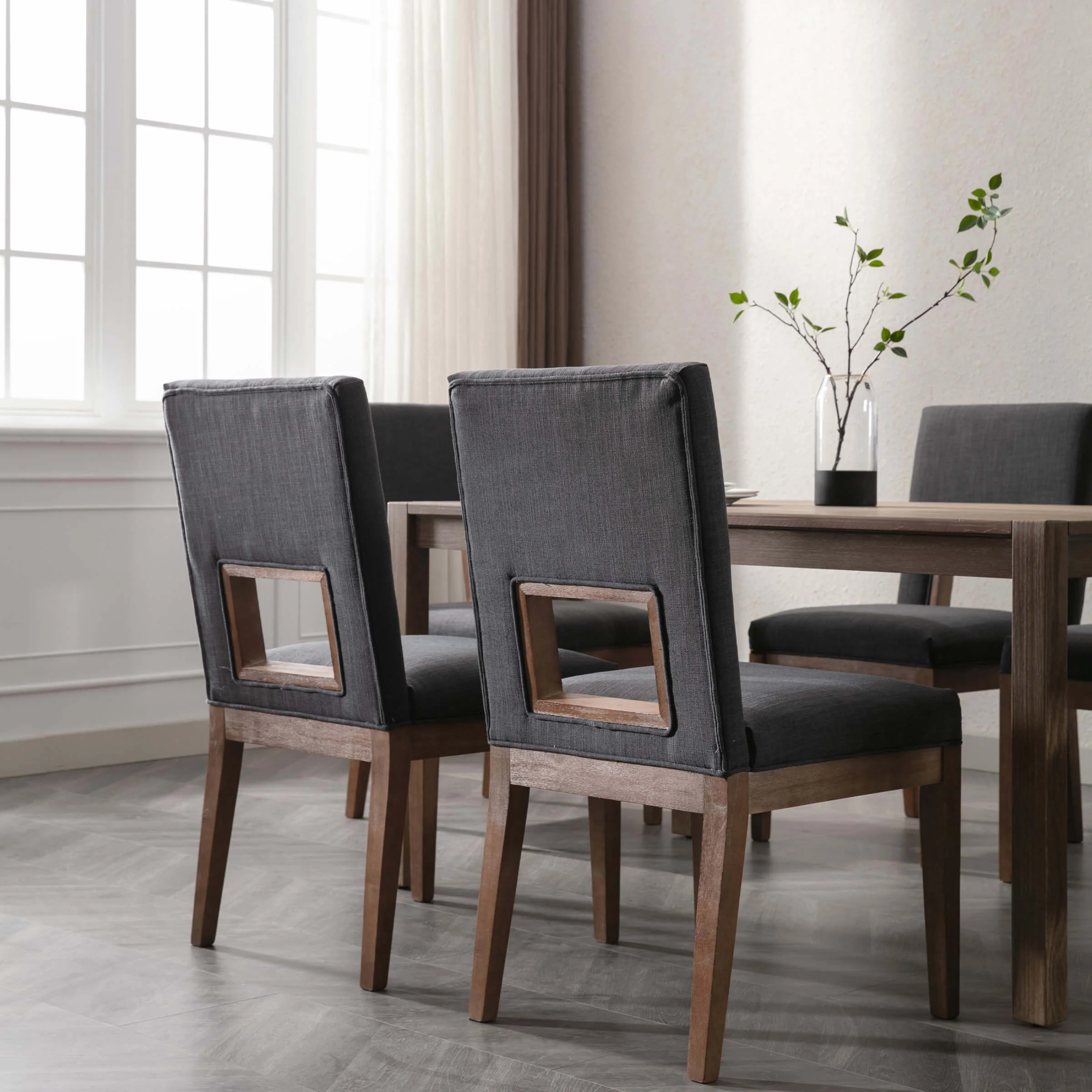 Farmhouse Fabric Dining Chairs Set of 2 - 1921DC - Image 13