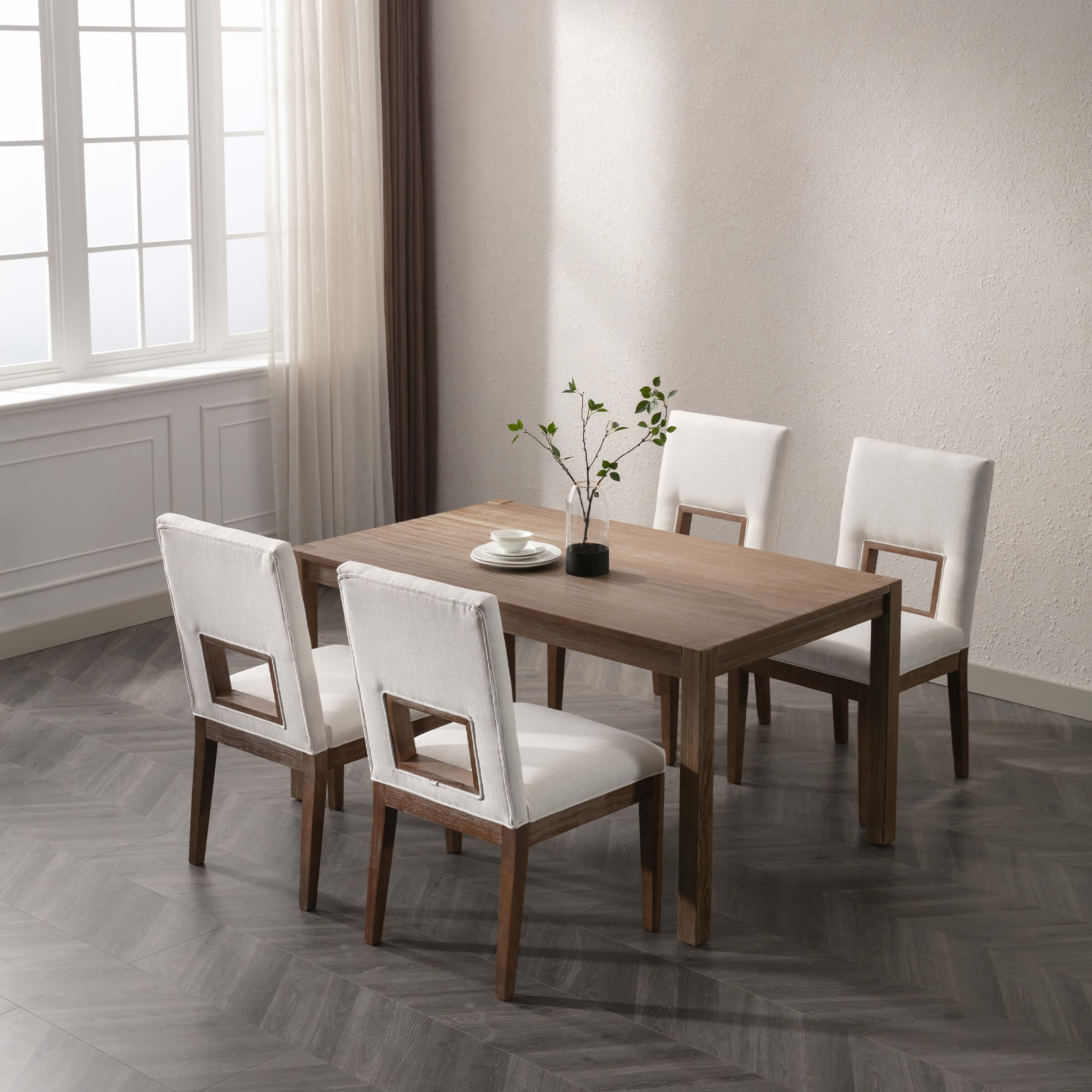 Farmhouse Fabric Dining Chairs Set of 2 - 1921DC - Image 3