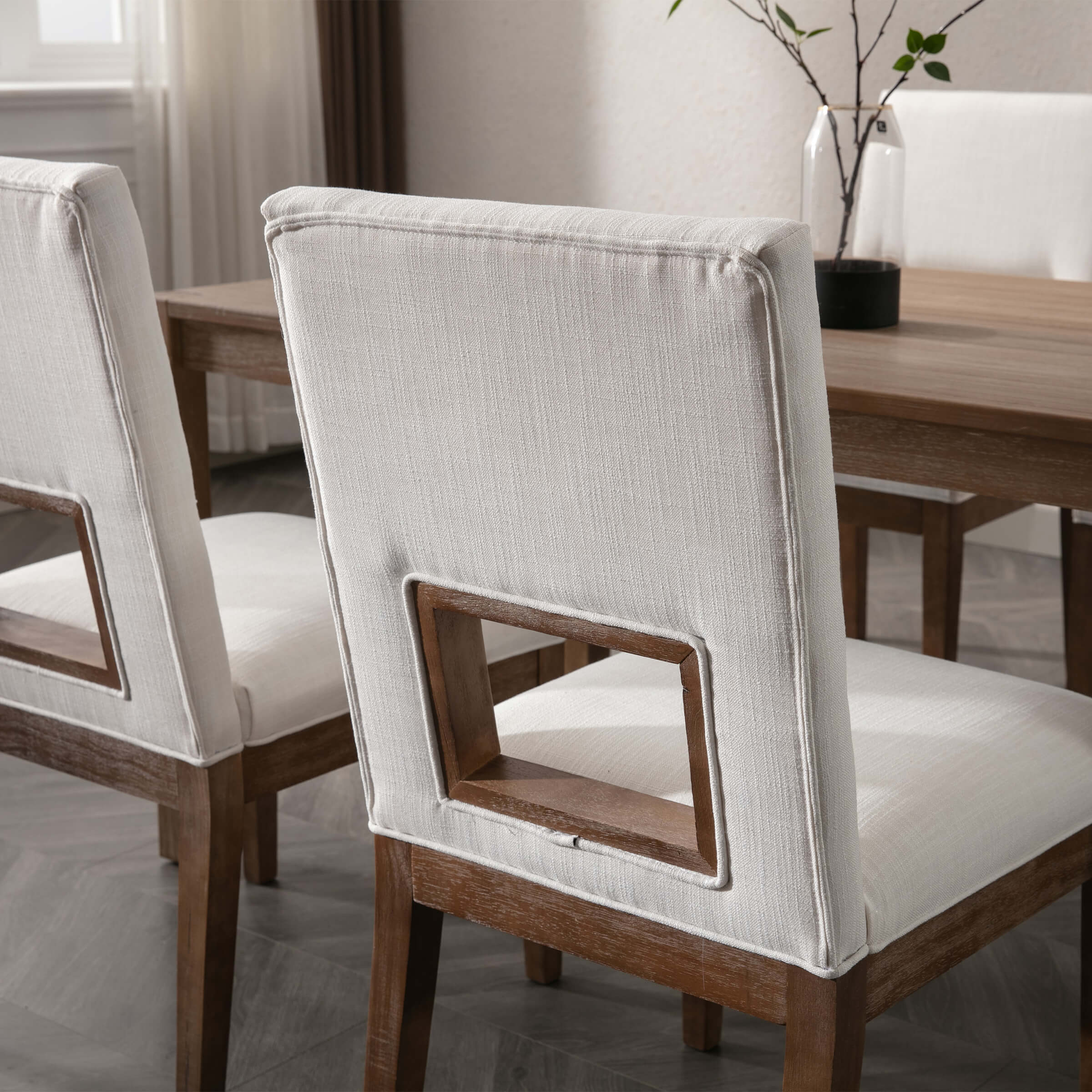 Farmhouse Fabric Dining Chairs Set of 2 - 1921DC - Image 4