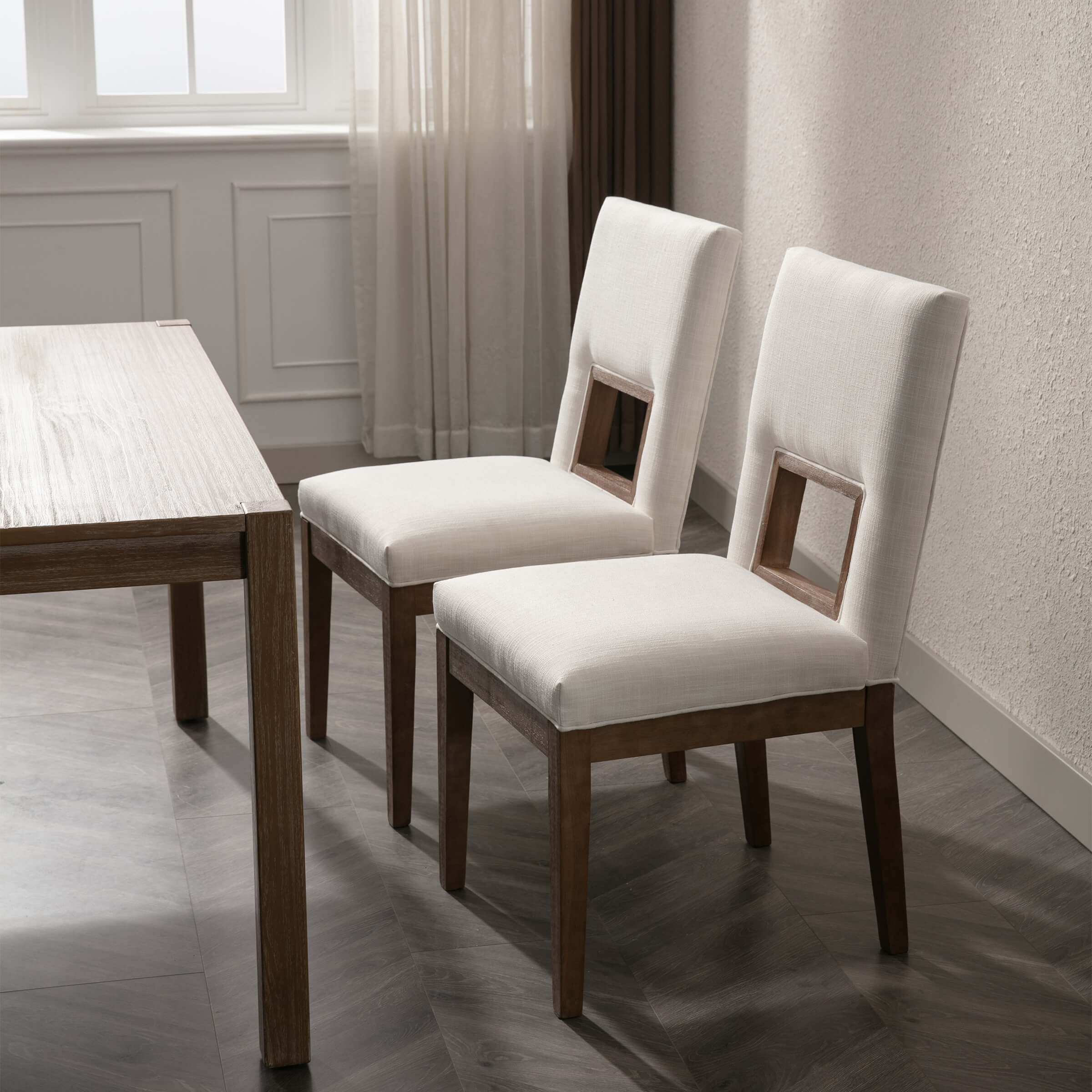 Farmhouse Fabric Dining Chairs Set of 2 - 1921DC - Image 5