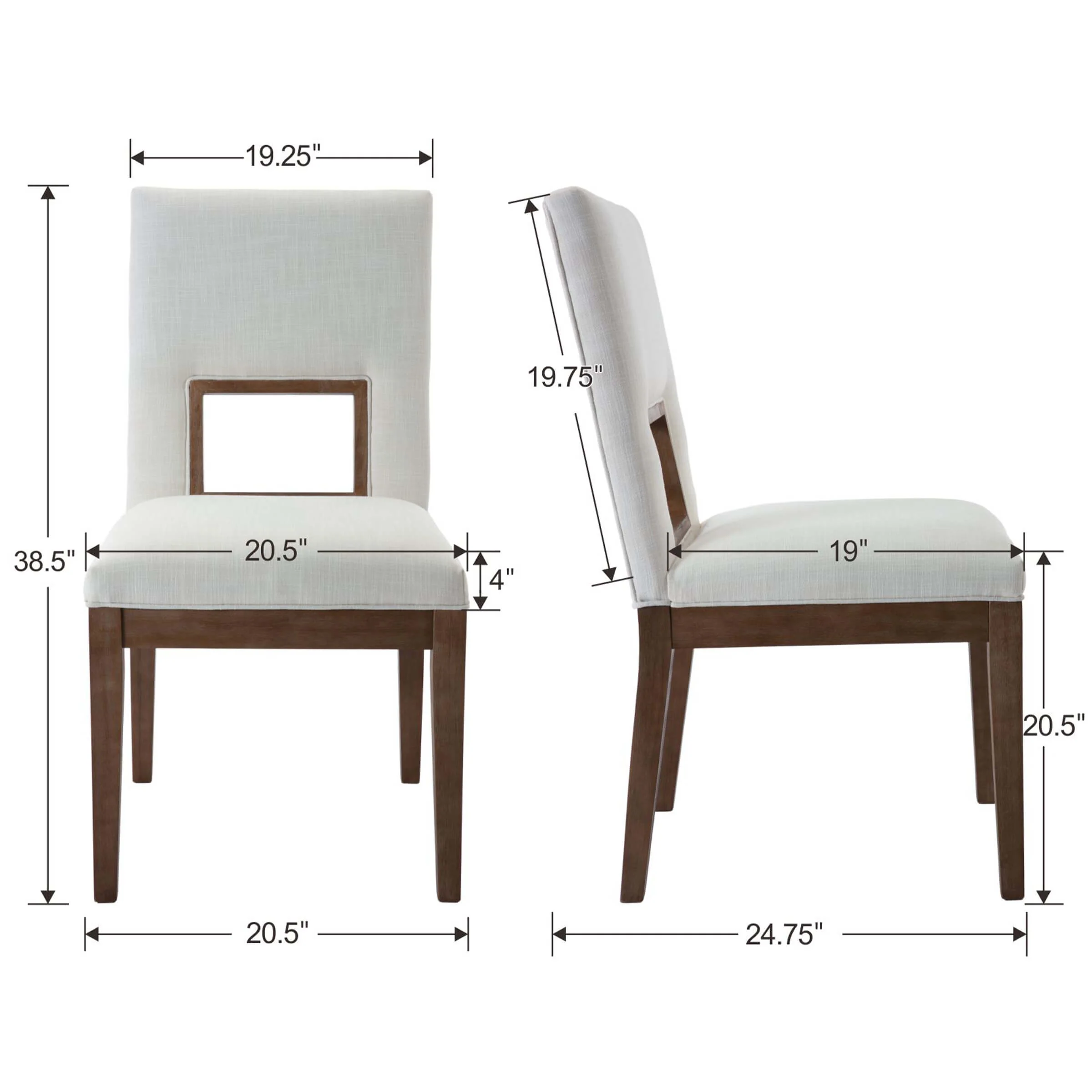 Farmhouse Fabric Dining Chairs Set of 2 - 1921DC - Image 8