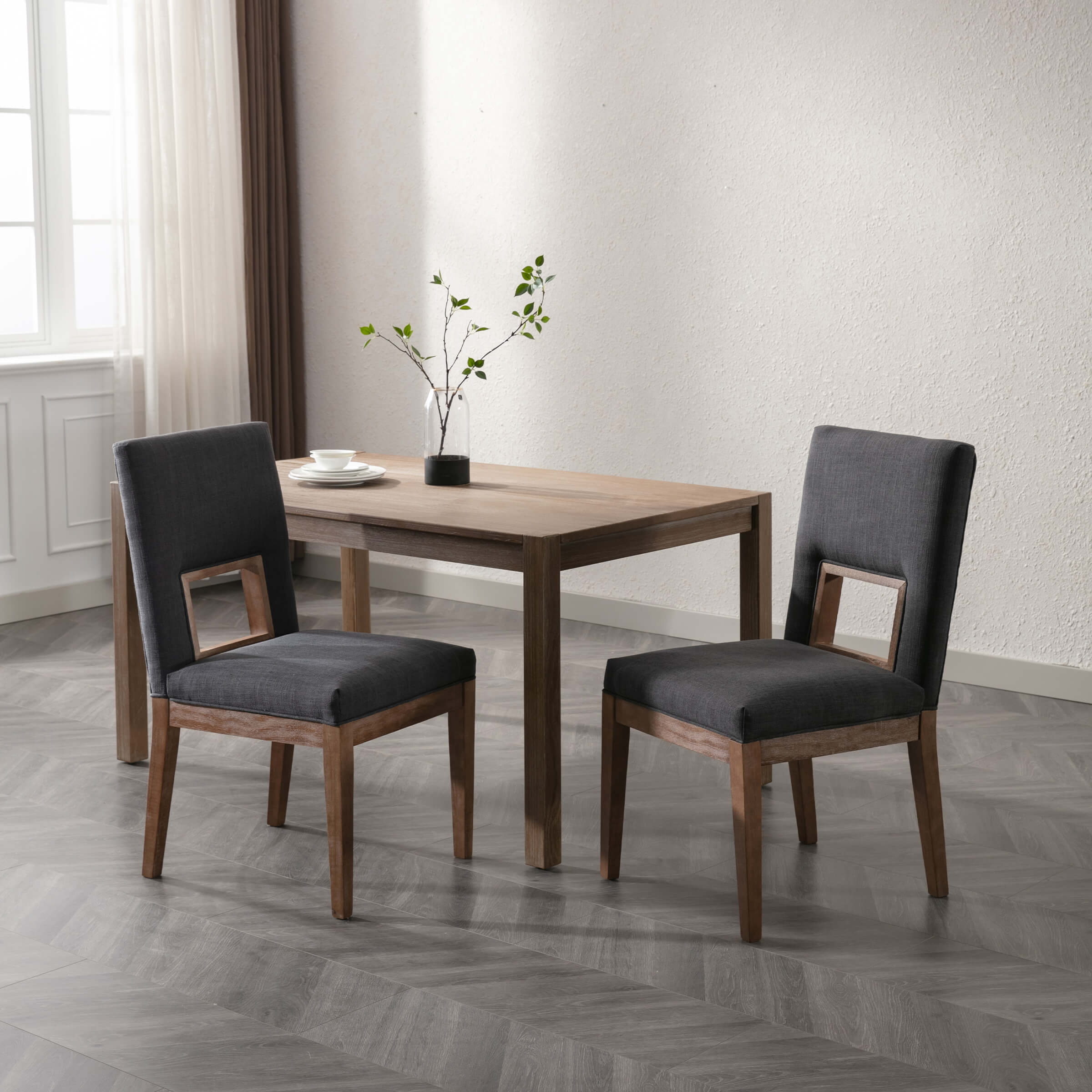 Farmhouse Fabric Dining Chairs Set of 2 - 1921DC - Image 9