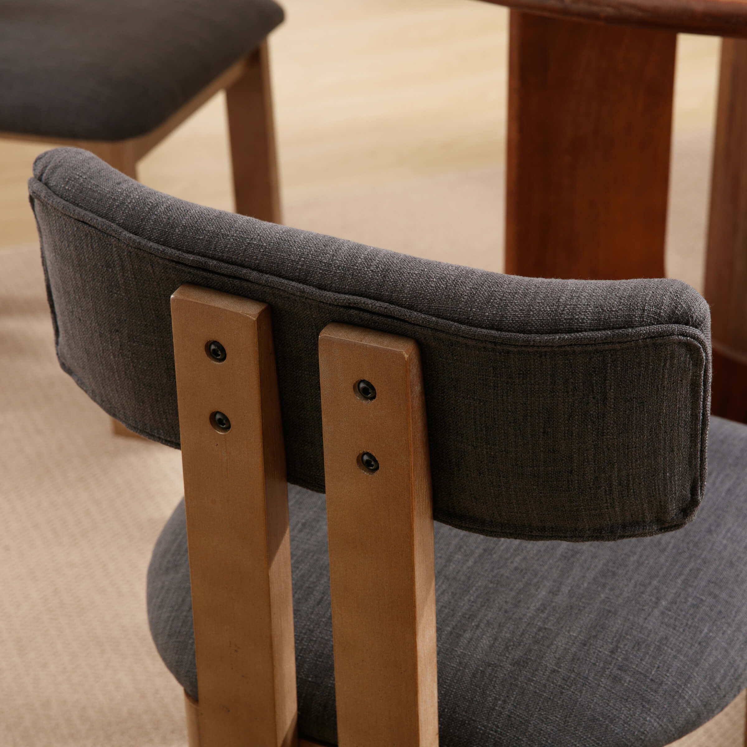 Upholstered Wooden Legs Dining Chairs Set of 2 - 10014DC - Image 11