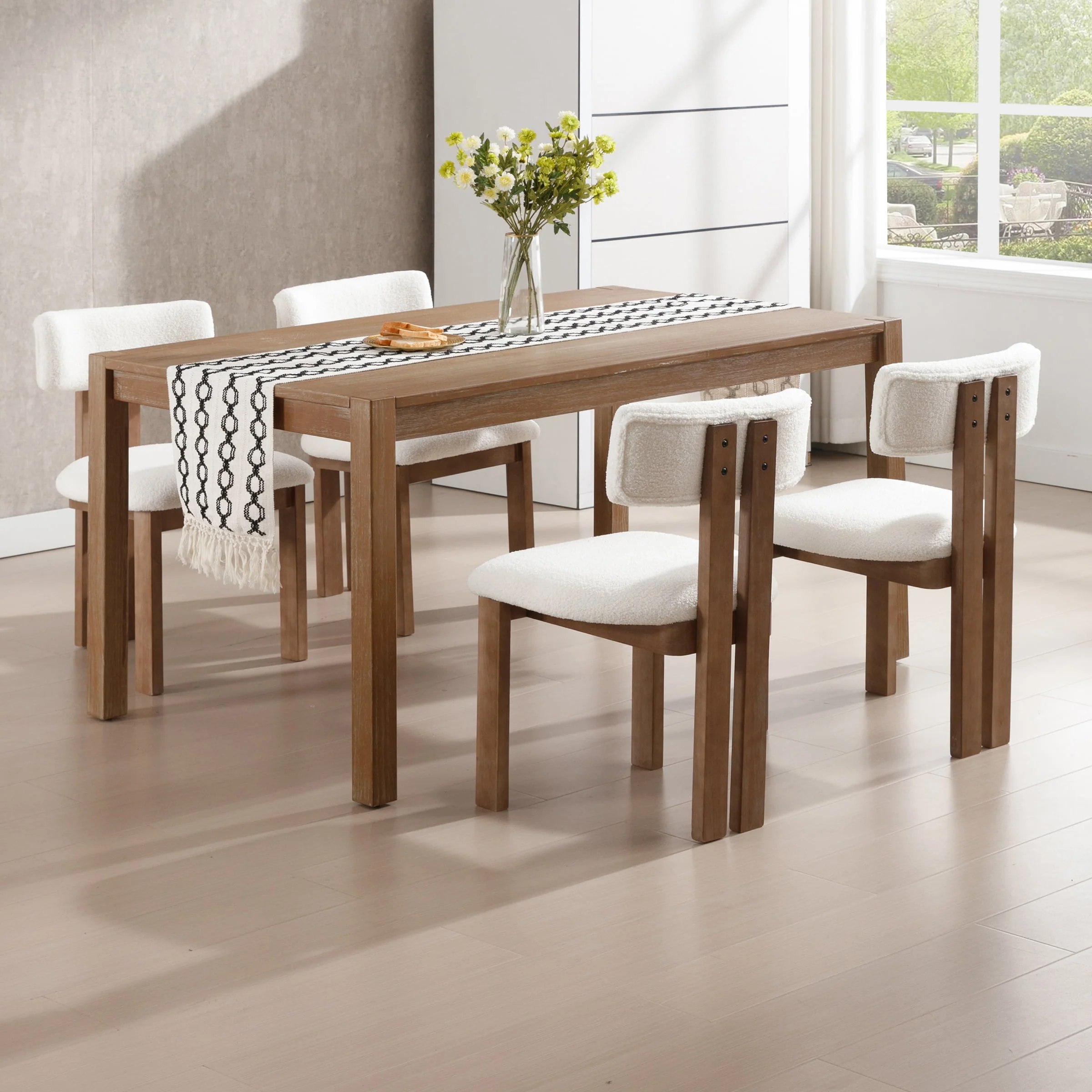 Upholstered Wooden Legs Dining Chairs Set of 2 - 10014DC - Image 13