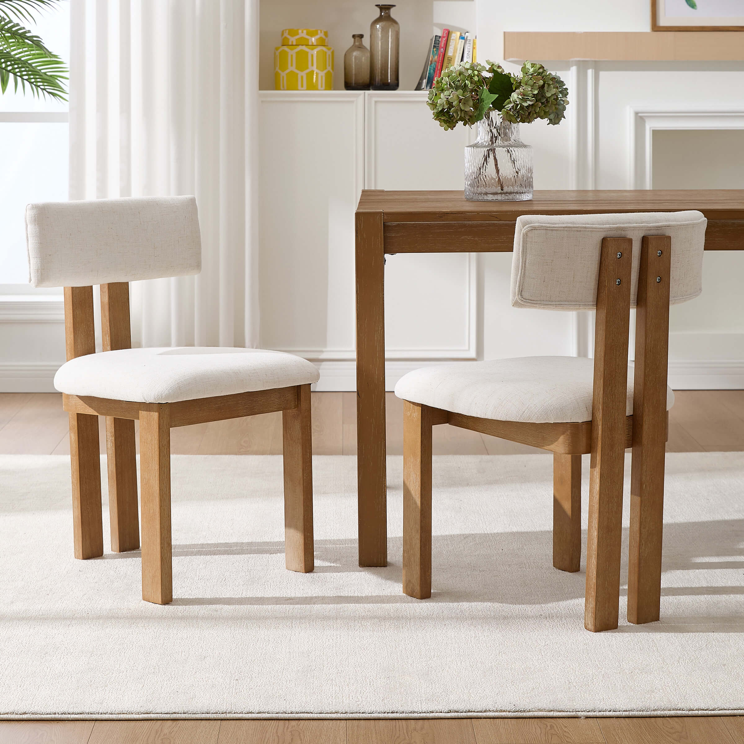 Upholstered Wooden Legs Dining Chairs Set of 2 - 10014DC - Image 23