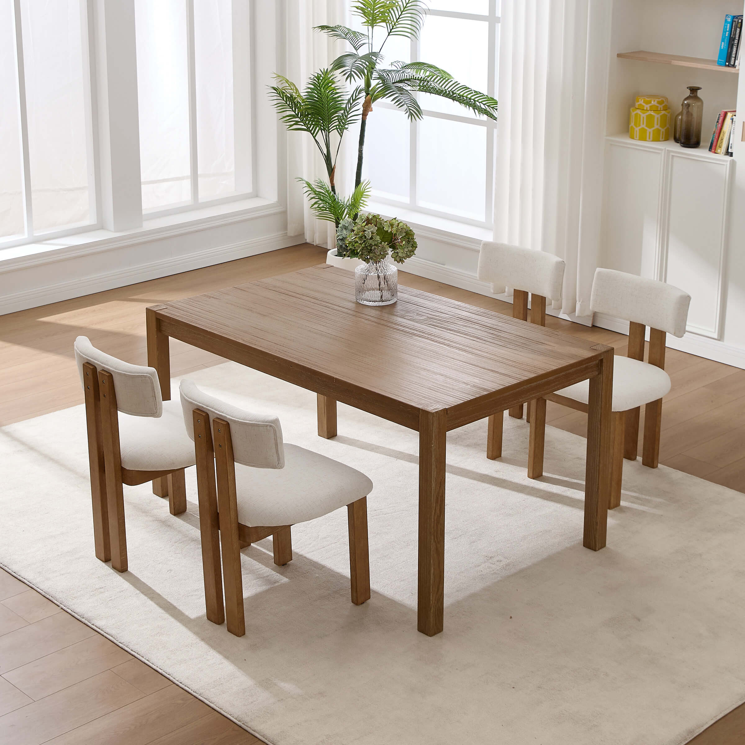 Upholstered Wooden Legs Dining Chairs Set of 2 - 10014DC - Image 24