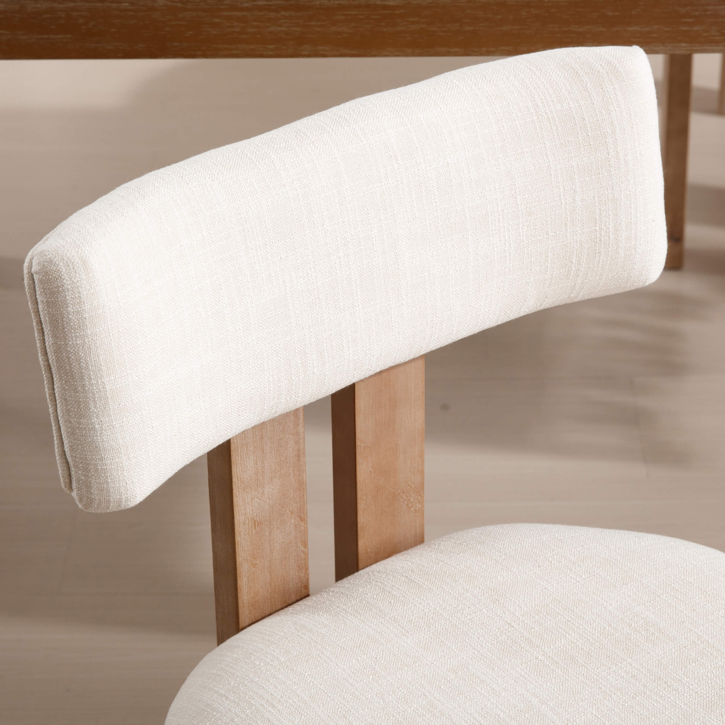 Upholstered Wooden Legs Dining Chairs Set of 2 - 10014DC - Image 3