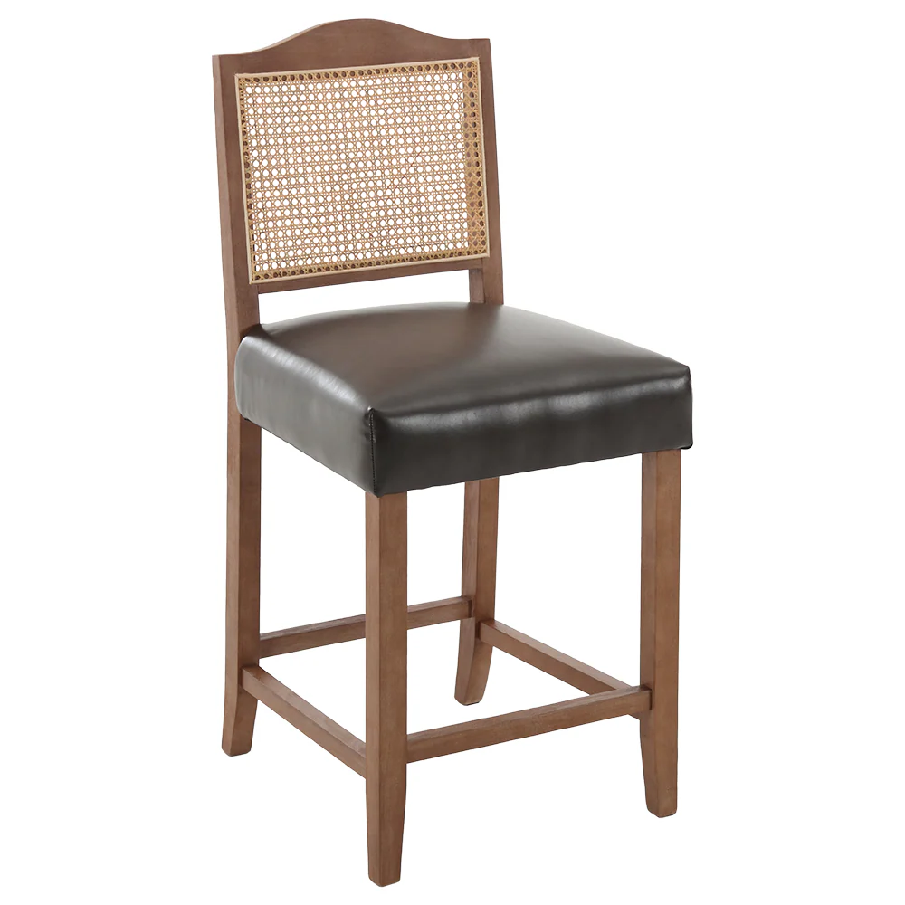 26.5"H & 30.2"H Farmhouse Rattan Counter Stools Set of 2 - 5739 - Image 13