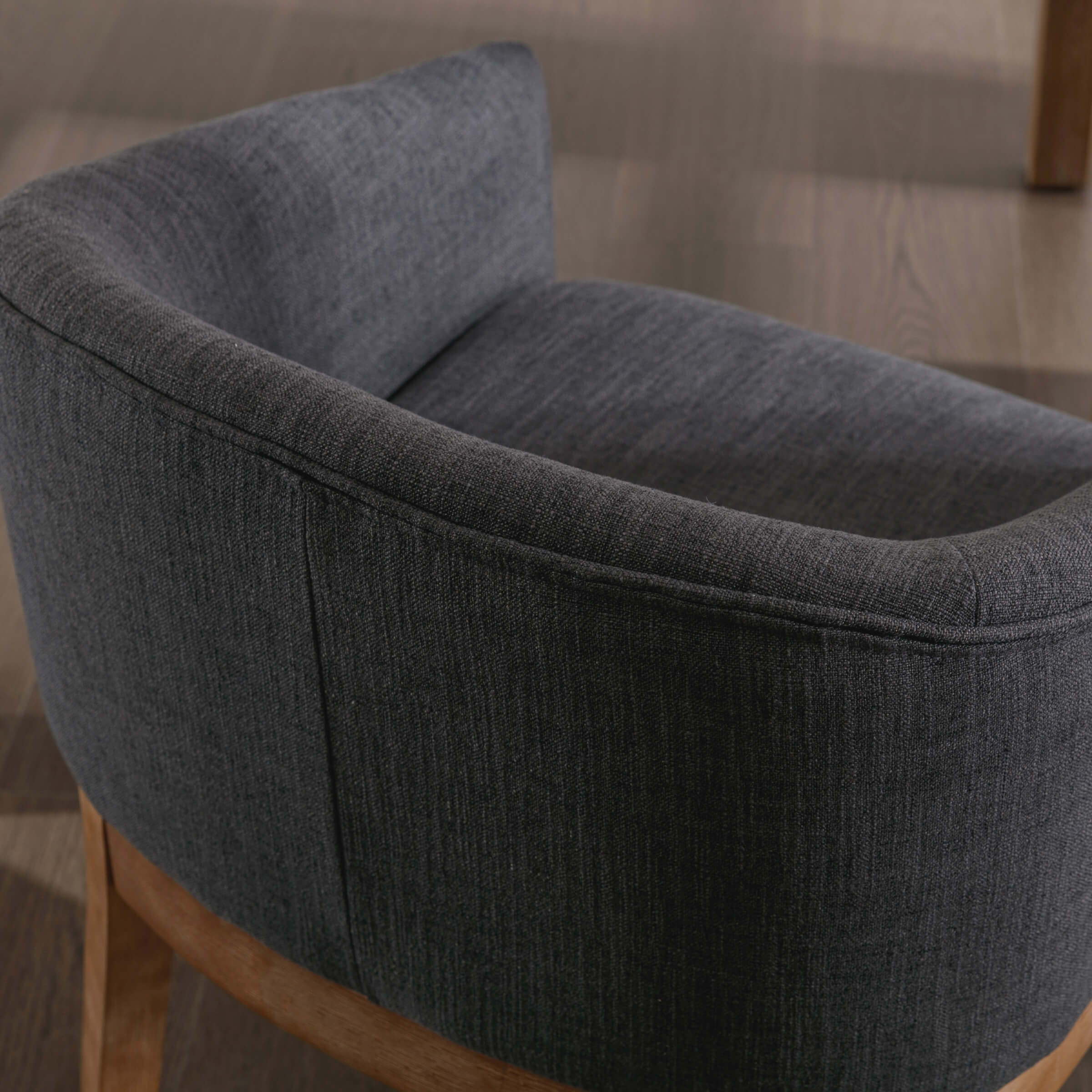 Farmhouse Slope Arm Barrel Dining Chairs Set of 2 - 1851 - Image 12