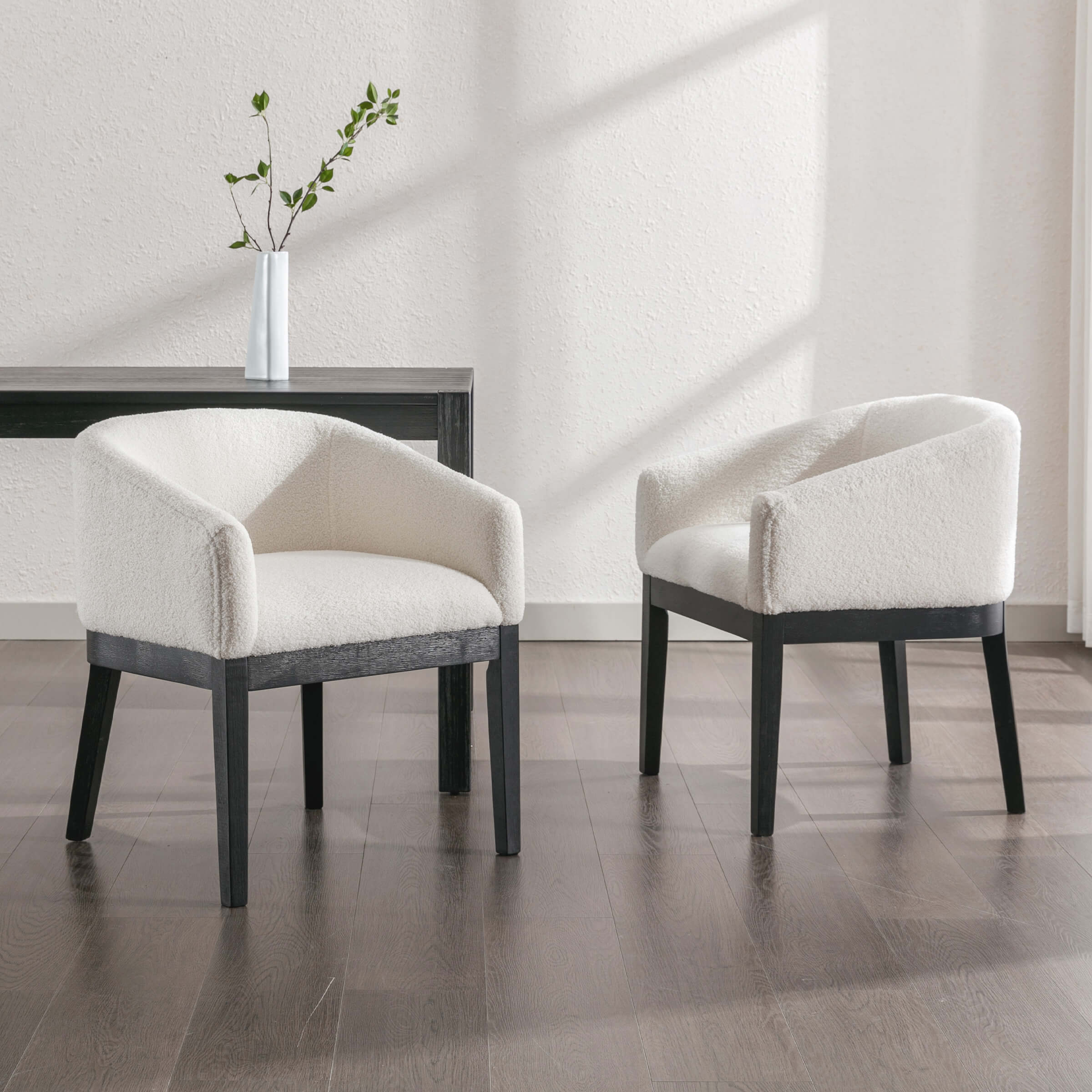 Farmhouse Slope Arm Barrel Dining Chairs Set of 2 - 1851 - Image 22