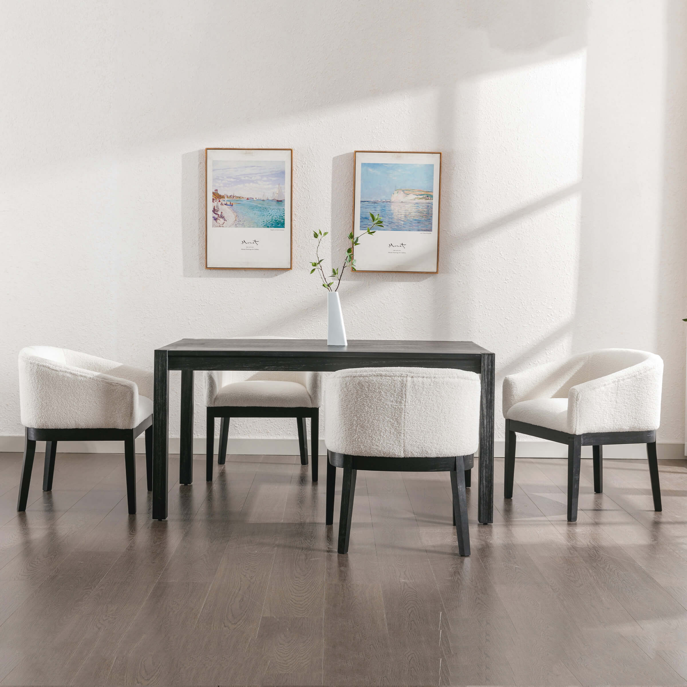 Farmhouse Slope Arm Barrel Dining Chairs Set of 2 - 1851 - Image 23