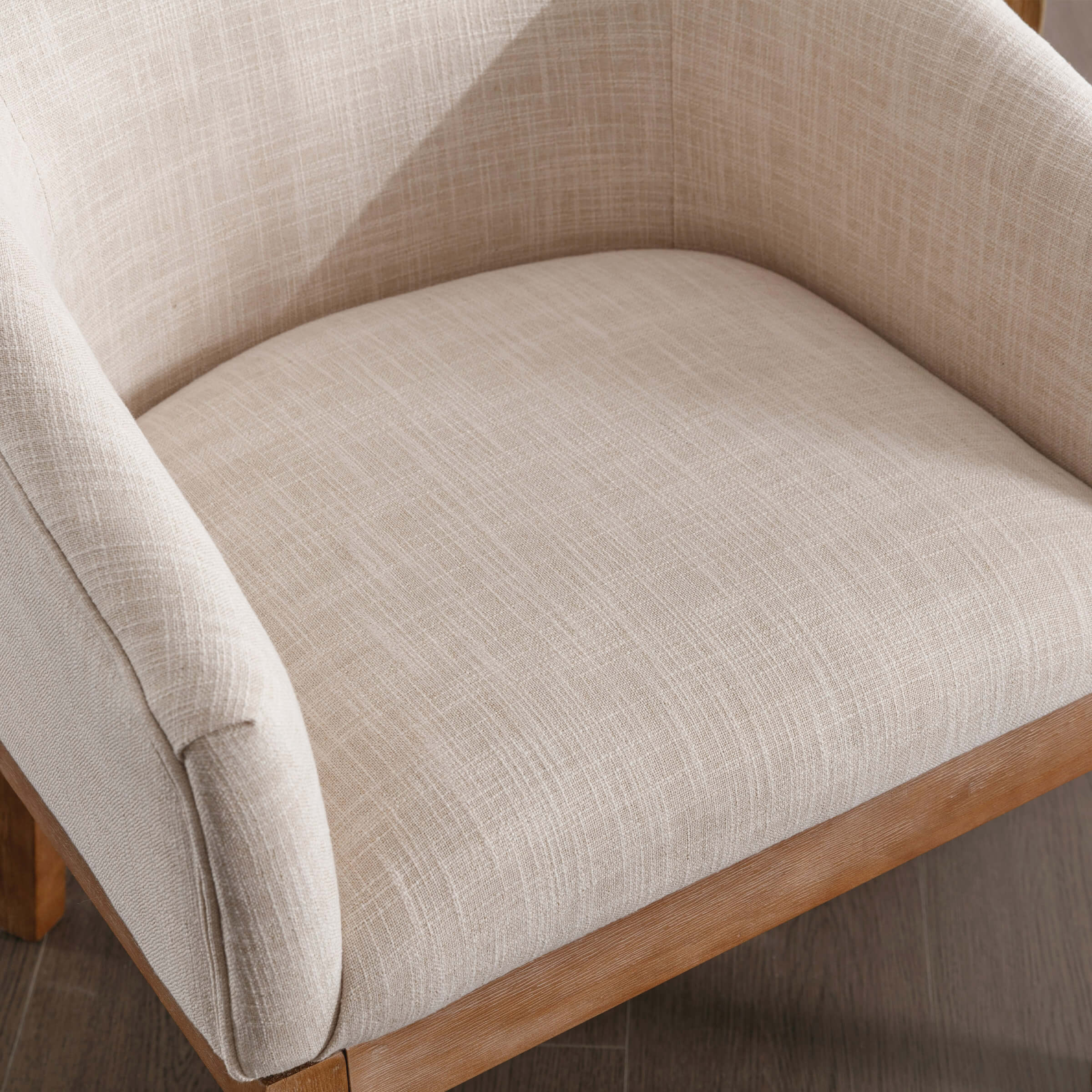 Farmhouse Slope Arm Barrel Dining Chairs Set of 2 - 1851 - Image 4