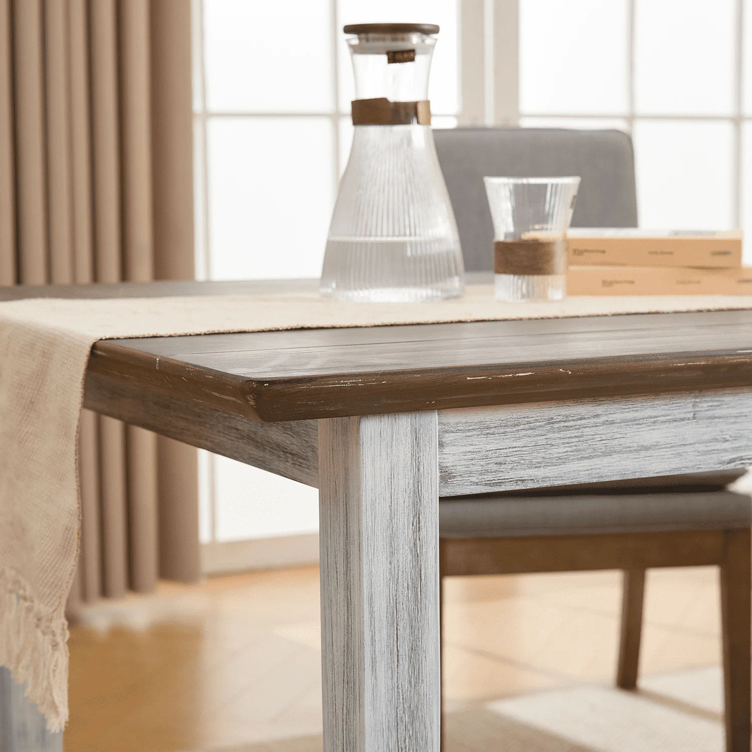 Farmhouse Wooden Dining Table - 22745DT - Image 7