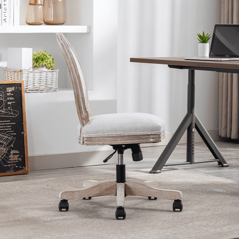 French Country Swivel Office Chair 1 PCS - 7105ROC - Image 10