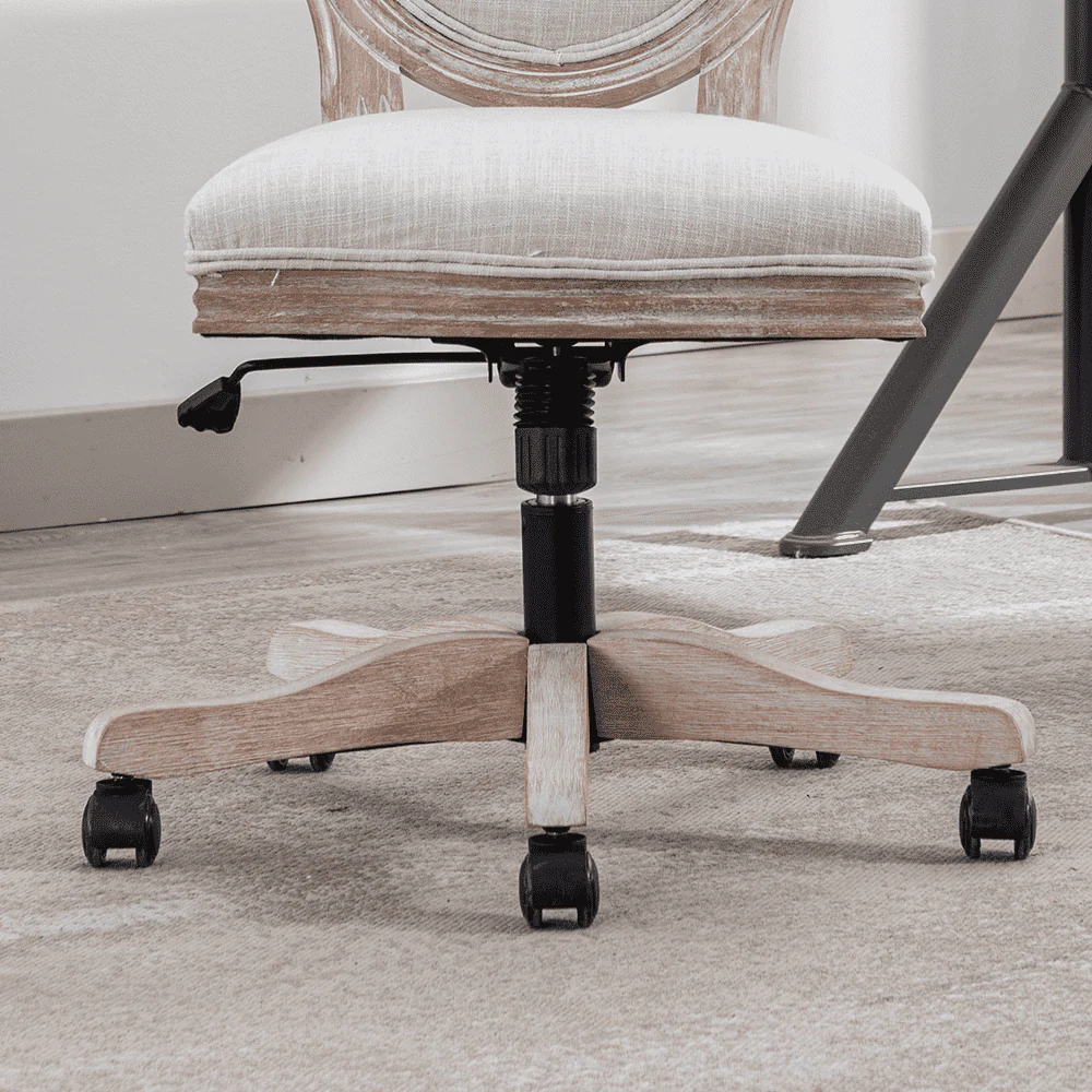 French Country Swivel Office Chair 1 PCS - 7105ROC - Image 14