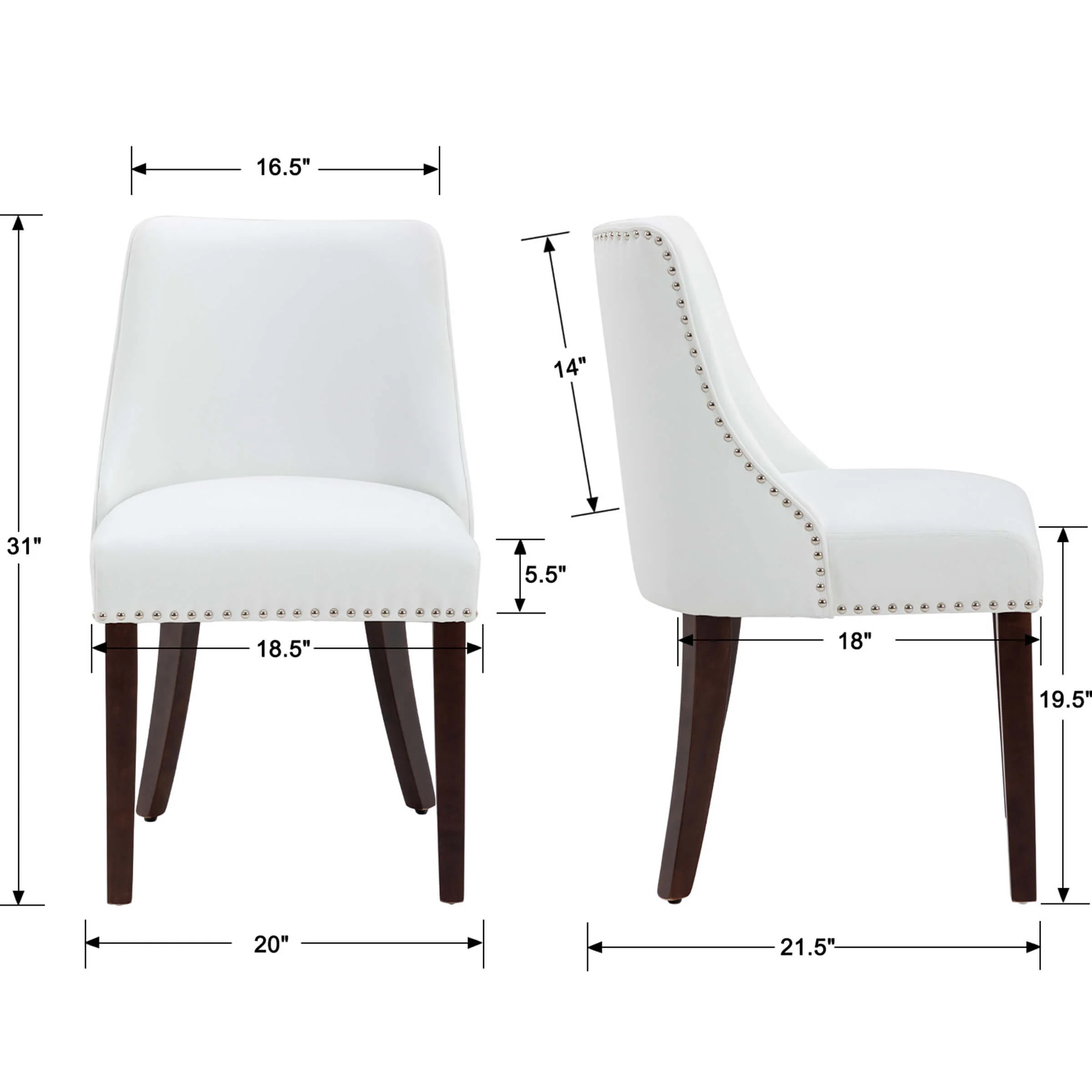 Mid Century Modern Dining Chairs Set of 2 - 6028 - Image 41
