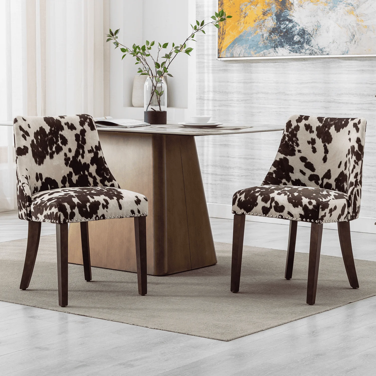Mid Century Modern Dining Chairs Set of 2 - 6028 - Image 8